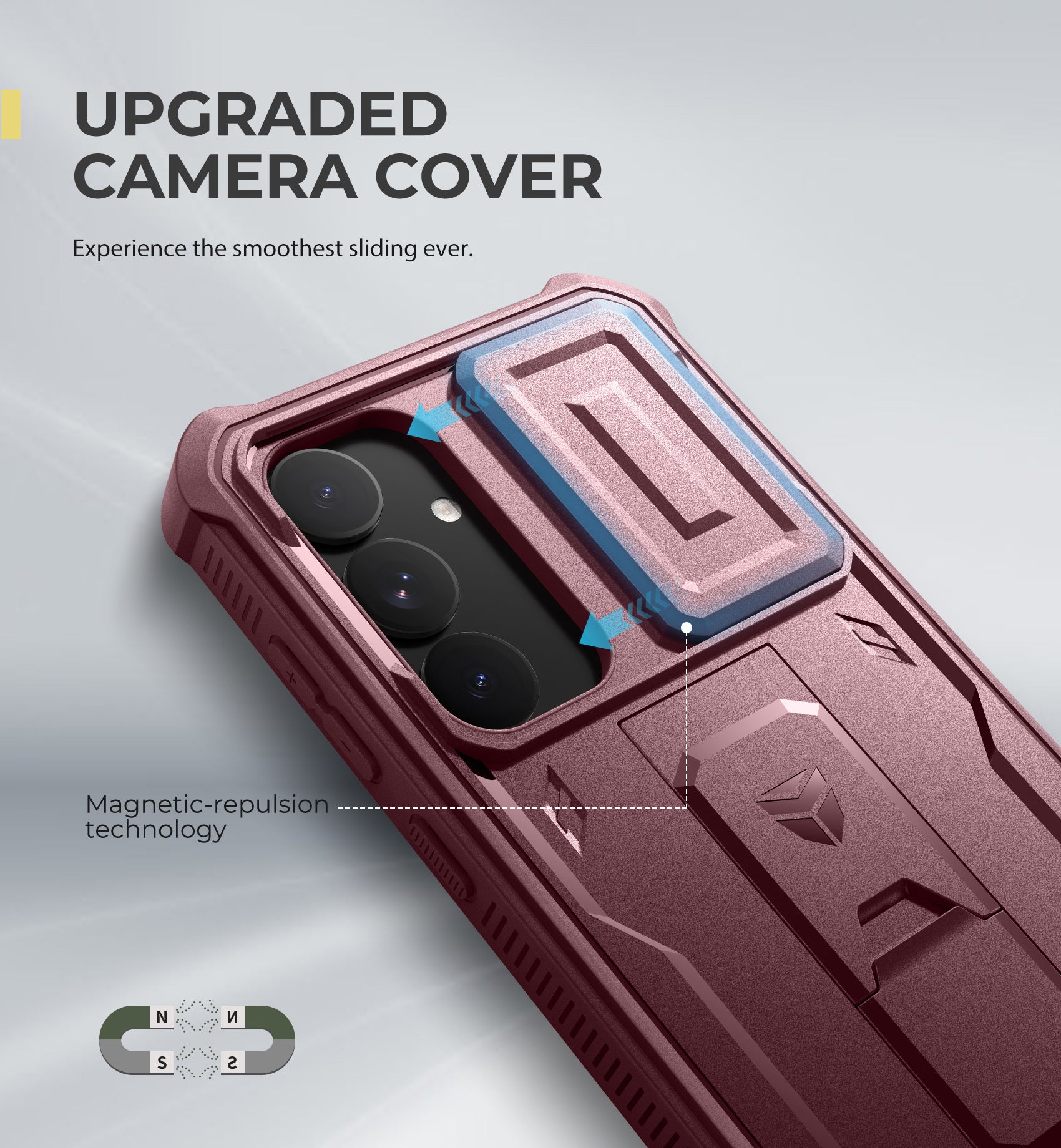 Dexnor Case for Samsung Galaxy S25 Plus Full Body With Screen Protector Slide Camera Bumper Kickstand Heavy-duty Shockproof Grade Cover