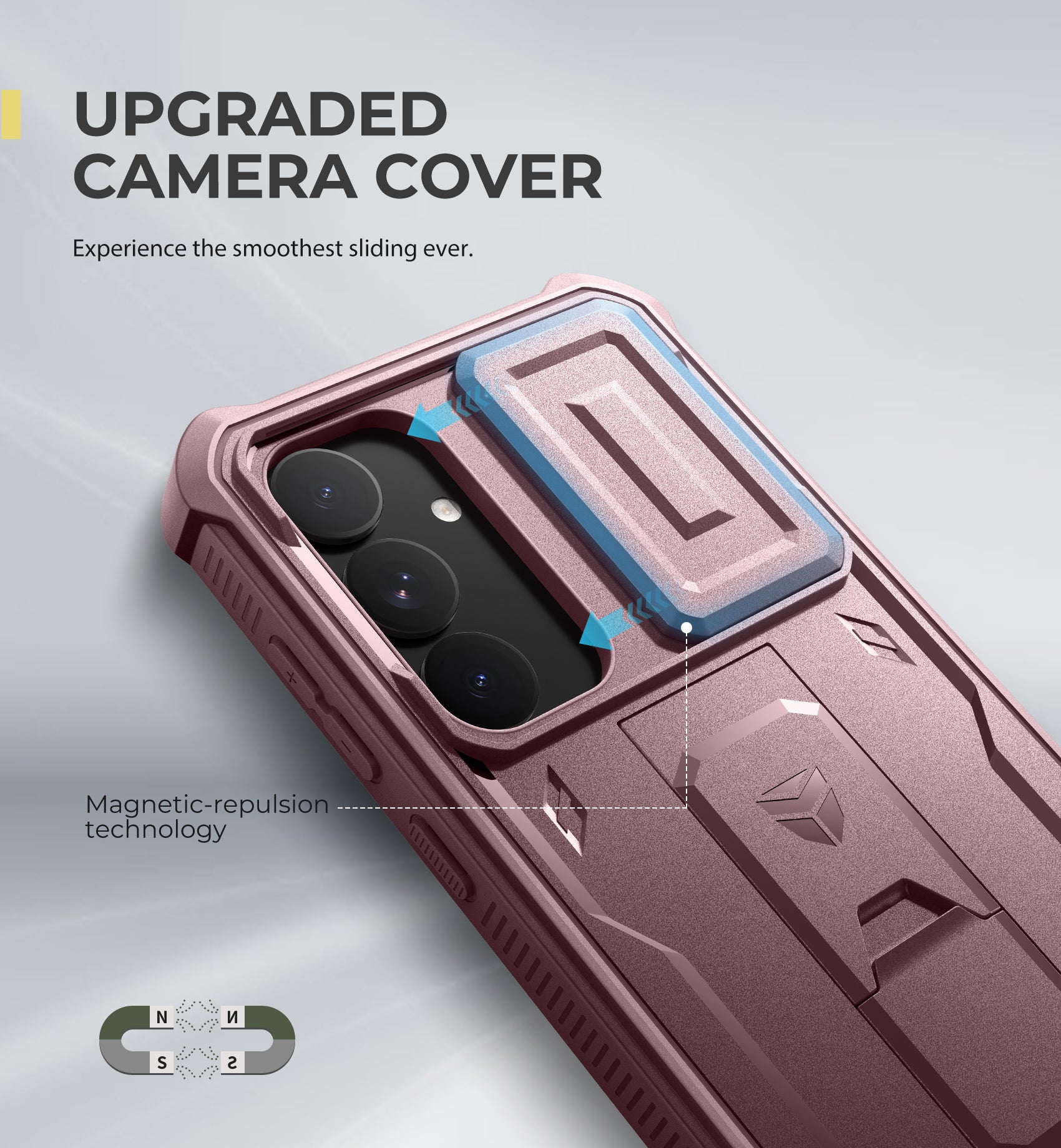 Dexnor Case for Samsung Galaxy S25 Plus Full Body With Screen Protector Slide Camera Bumper Kickstand Heavy-duty Shockproof Grade Cover