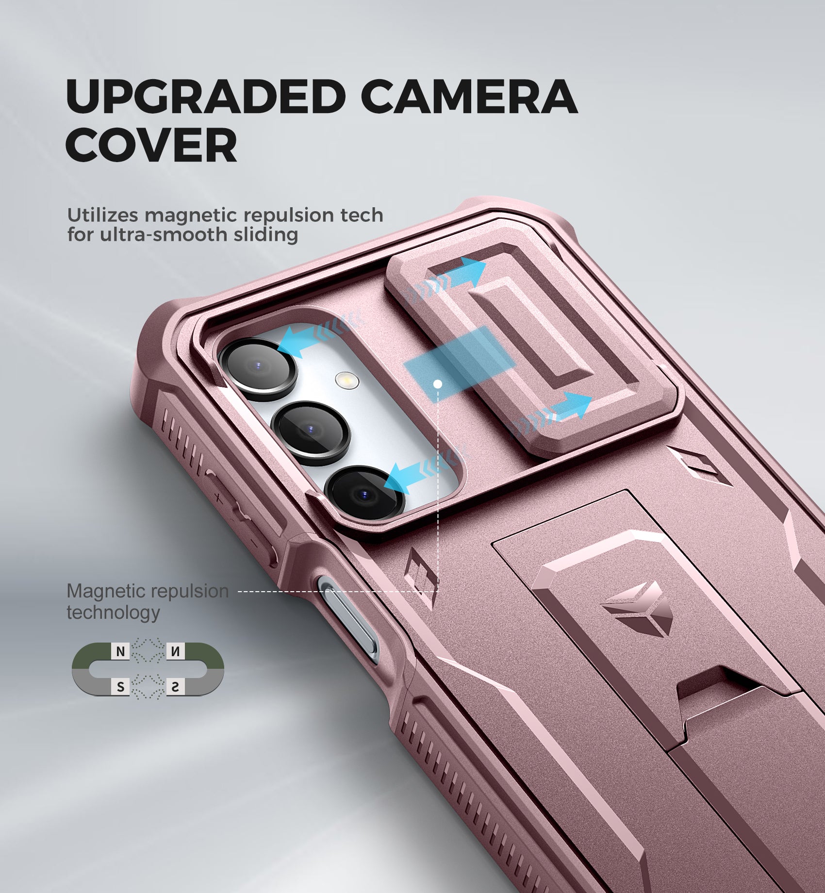 Dexnor Case for Samsung Galaxy A16 With Screen Protector Full Body Bumper Kickstand Heavy-duty Shockproof Rugged Cover.