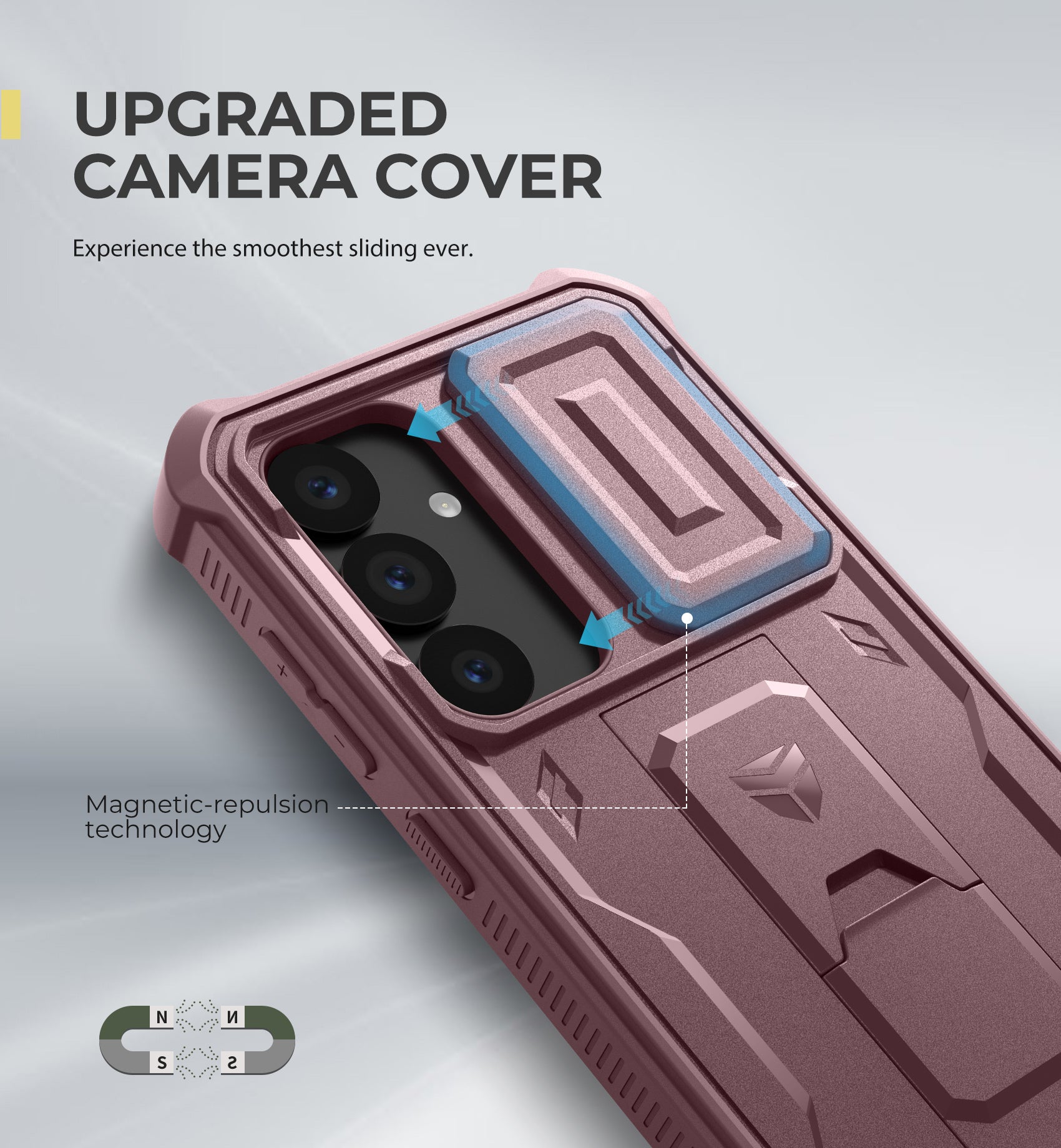 Dexnor Case for Samsung Galaxy S25 Full Body With Screen Protector Slide Camera Bumper Kickstand Heavy-duty Shockproof Rugged Cover.