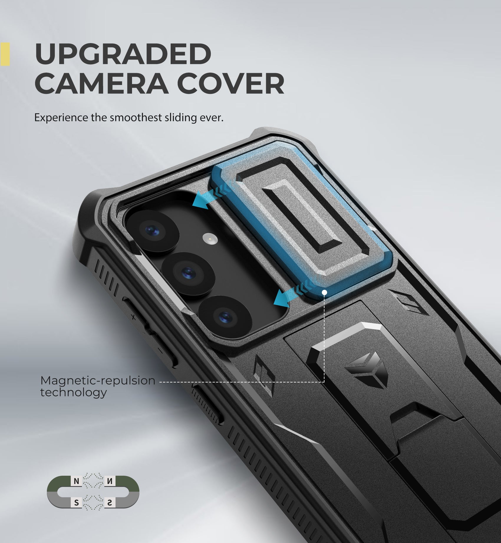 Dexnor Case for Samsung Galaxy S25 Full Body With Screen Protector Slide Camera Bumper Kickstand Heavy-duty Shockproof Rugged Cover.