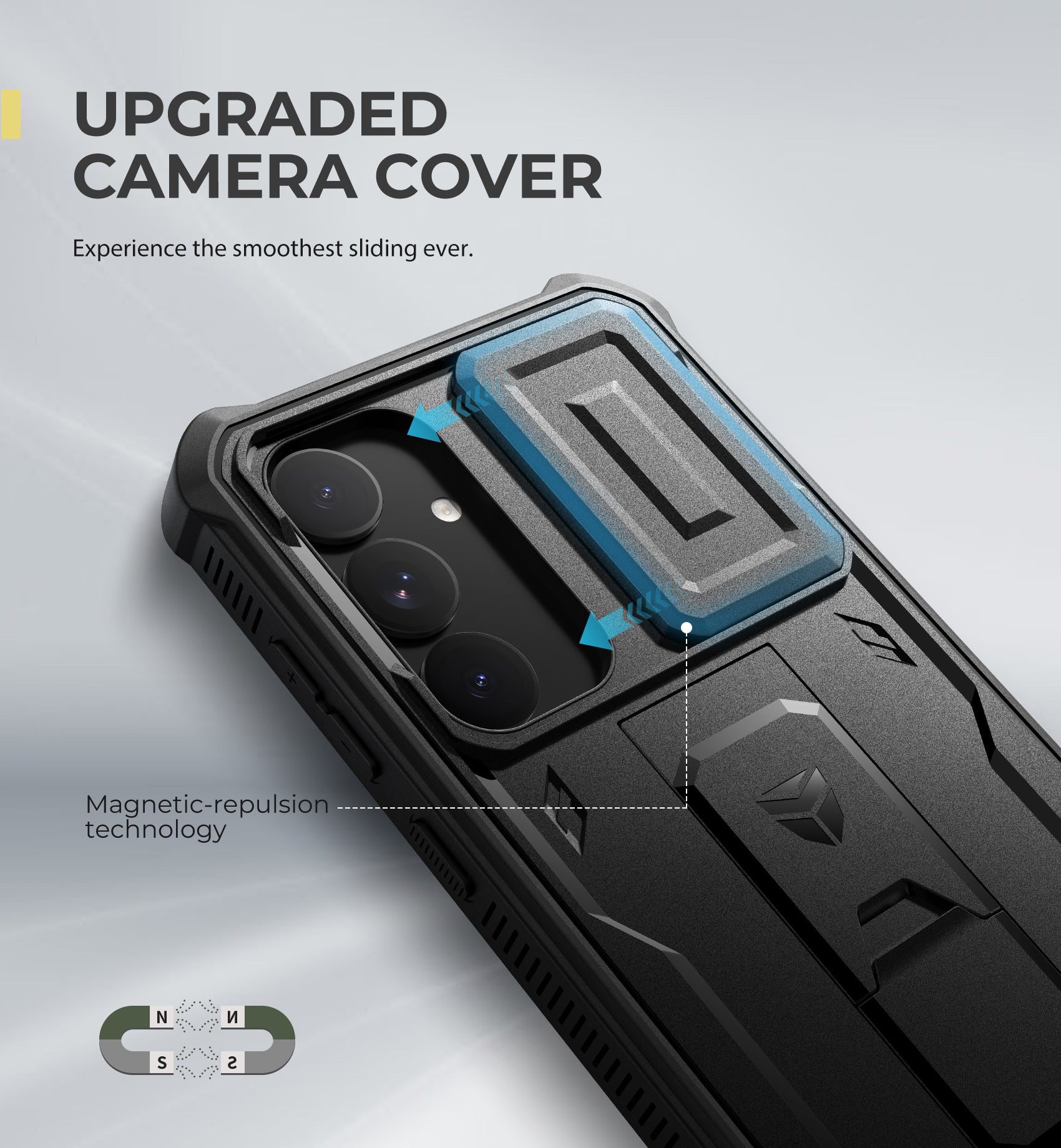 Dexnor Case for Samsung Galaxy S25 Plus Full Body With Screen Protector Slide Camera Bumper Kickstand Heavy-duty Shockproof Grade Cover