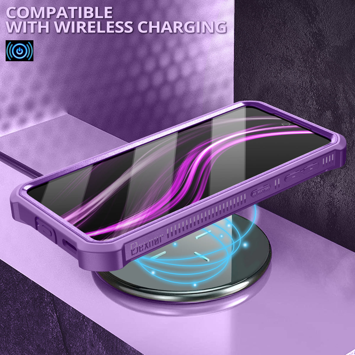 Dexnor Case for Samsung Galaxy S21 With Single Screen Protector Full Body Bumper Kickstand Heavy-duty Shockproof Rugged Cover.
