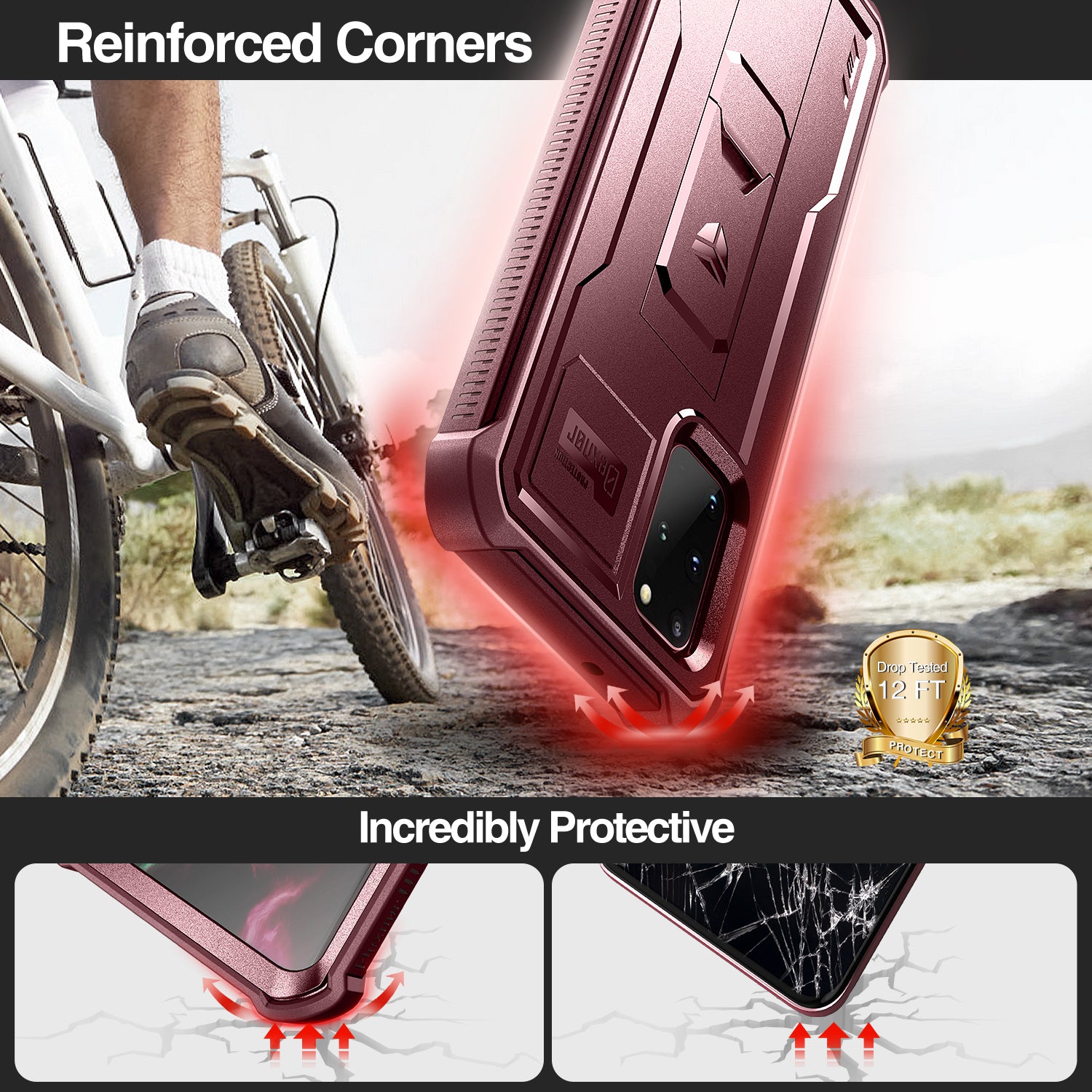 Dexnor Case for Samsung Galaxy S20 Plus With Single Screen Protector Full Body Bumper Kickstand Heavy-duty Shockproof Rugged  Cover.