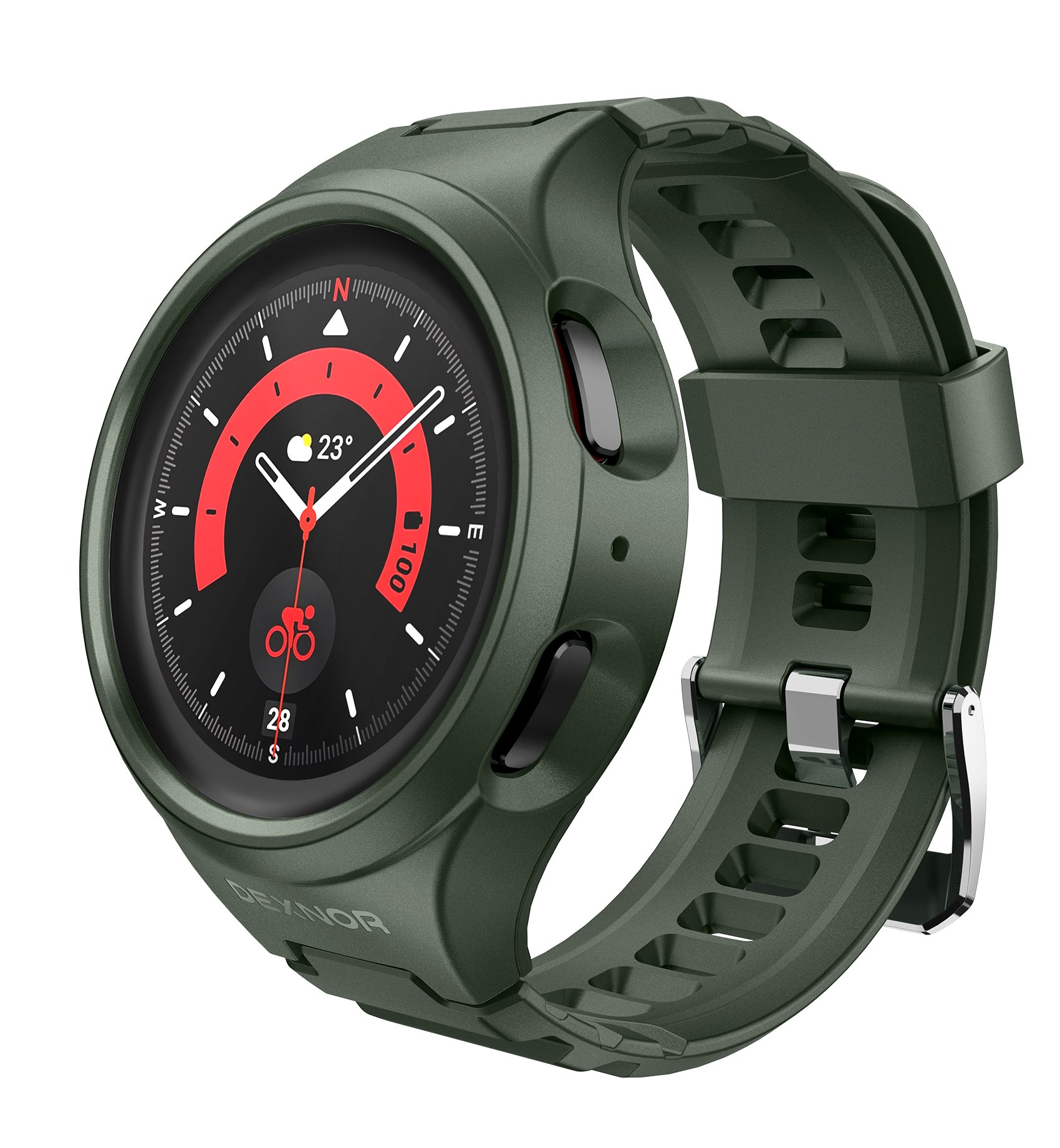 Dexnor Watch Case for Samsung Galaxy Watch 5 Pro band[45mm] Full Body Bumper Shockproof Rugged Raised Bezel Snap-on Cover