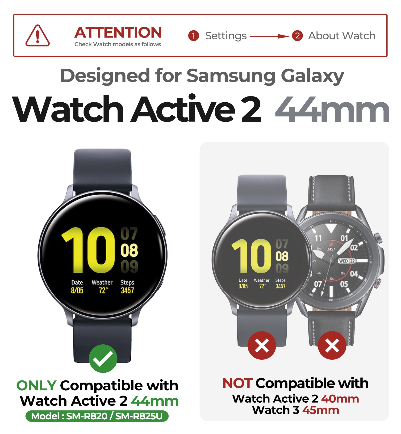 For Samsung Galaxy Watch Active 2 Band 44mm