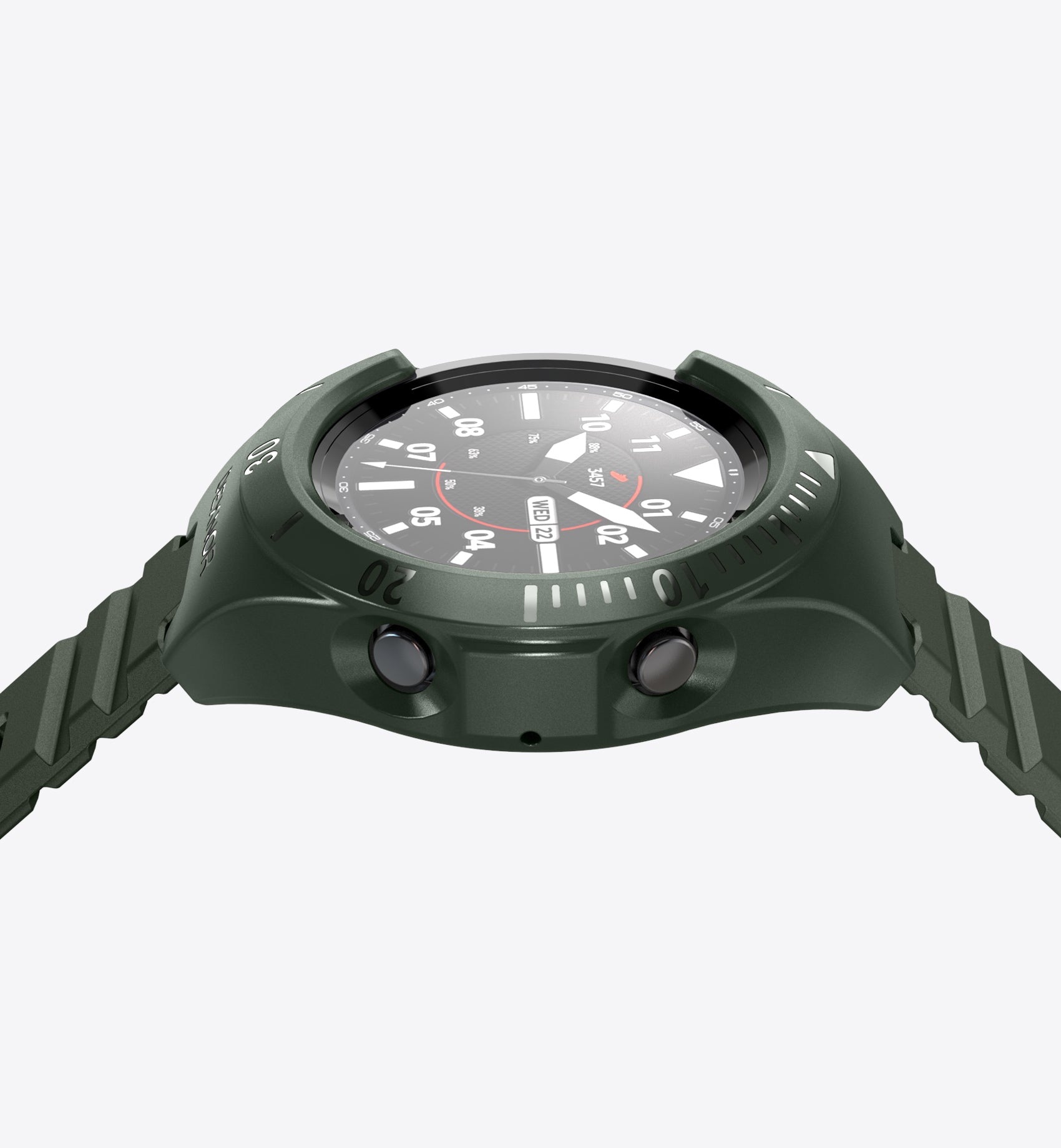 Dexnor Watch Case for Samsung Galaxy Watch 3 [45mm] Full Body Bumper Shockproof Rugged Raised Bezel Snap-on Cover