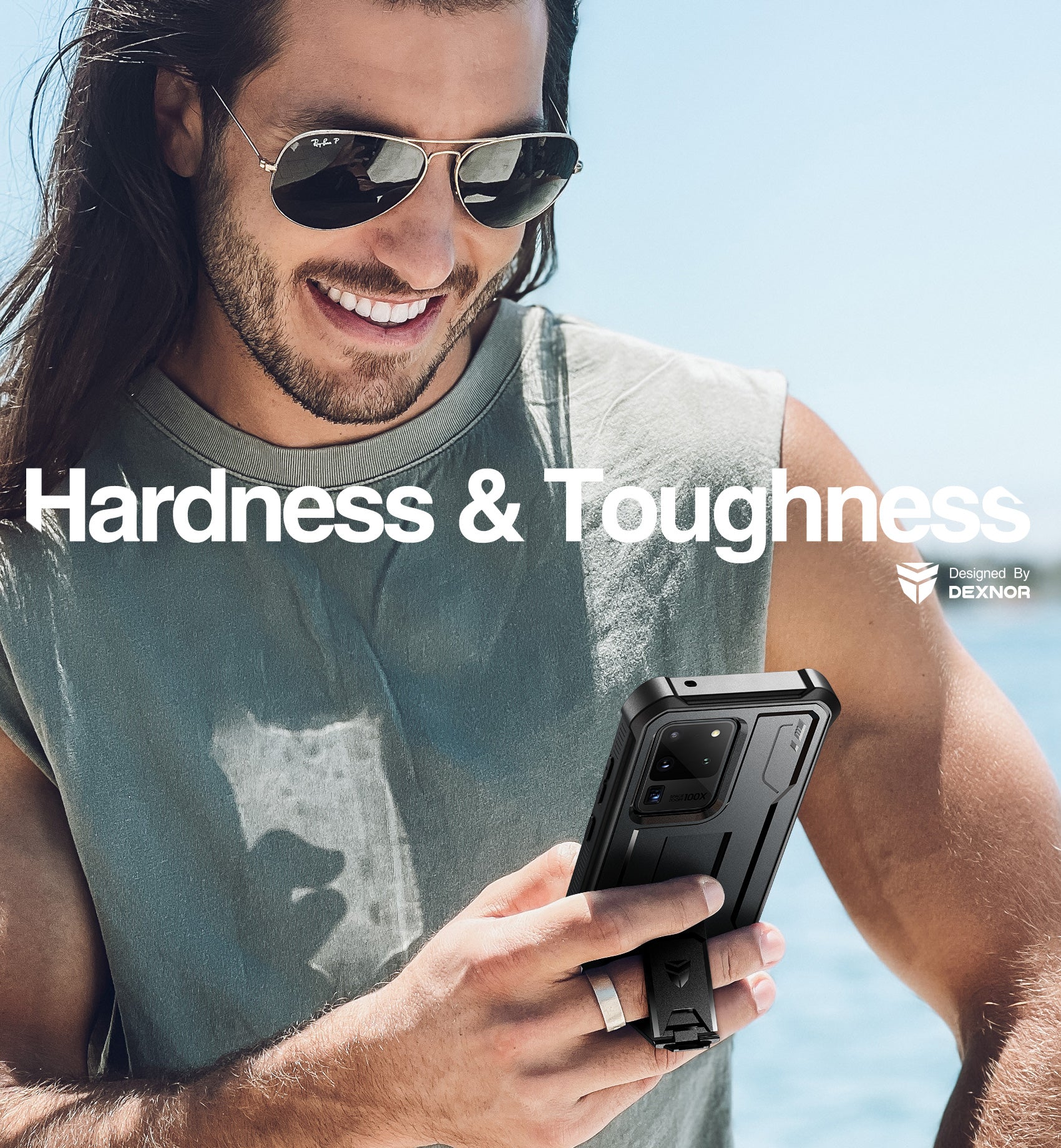 Dexnor Case for Samsung Galaxy S20 Ultra With Single Screen Protector Full Body Bumper Kickstand Heavy-duty Shockproof Rugged Cover.