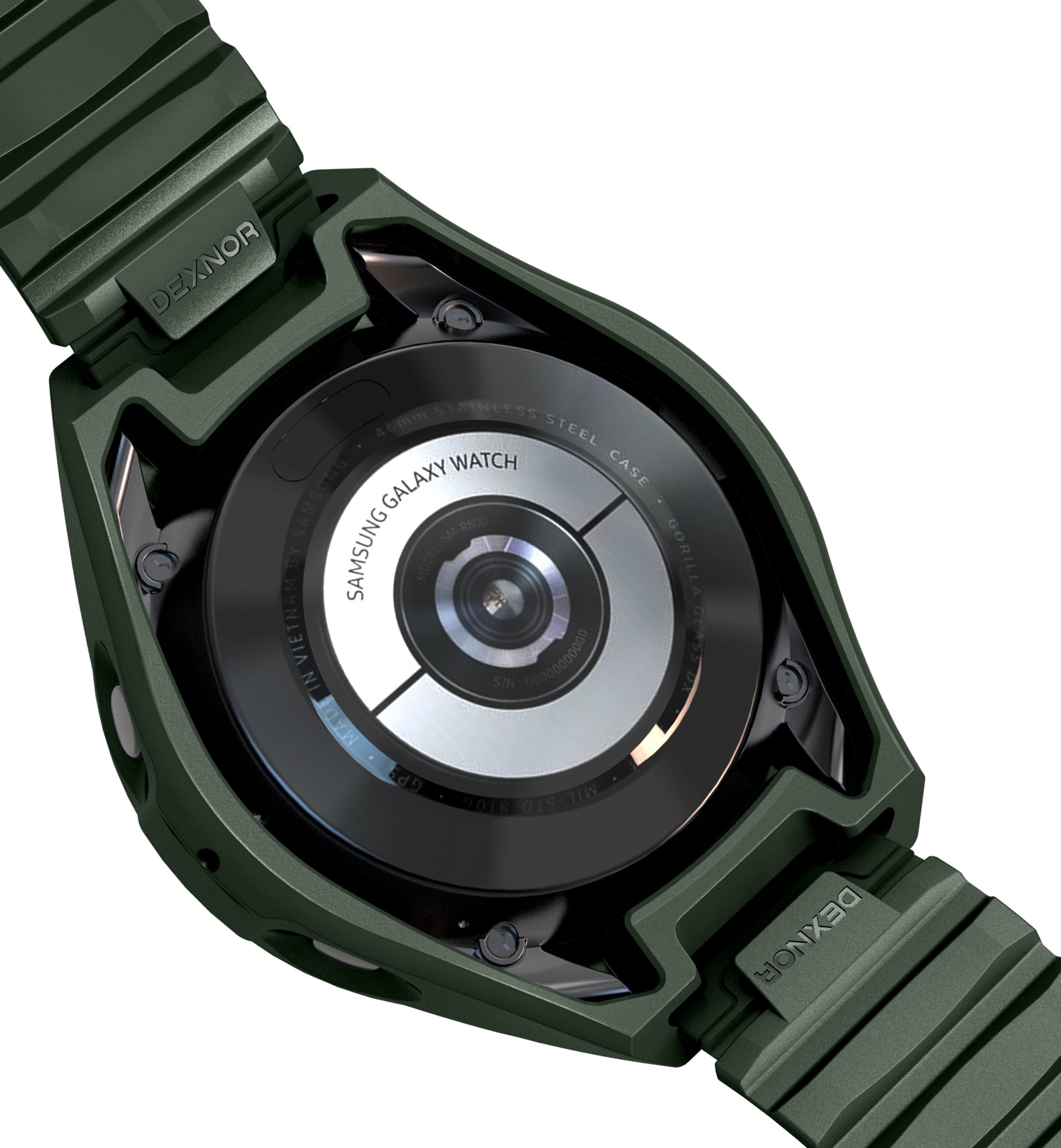 Dexnor Watch Case for Samsung Galaxy Watch 3 [45mm] Full Body Bumper Shockproof Rugged Raised Bezel Snap-on Cover