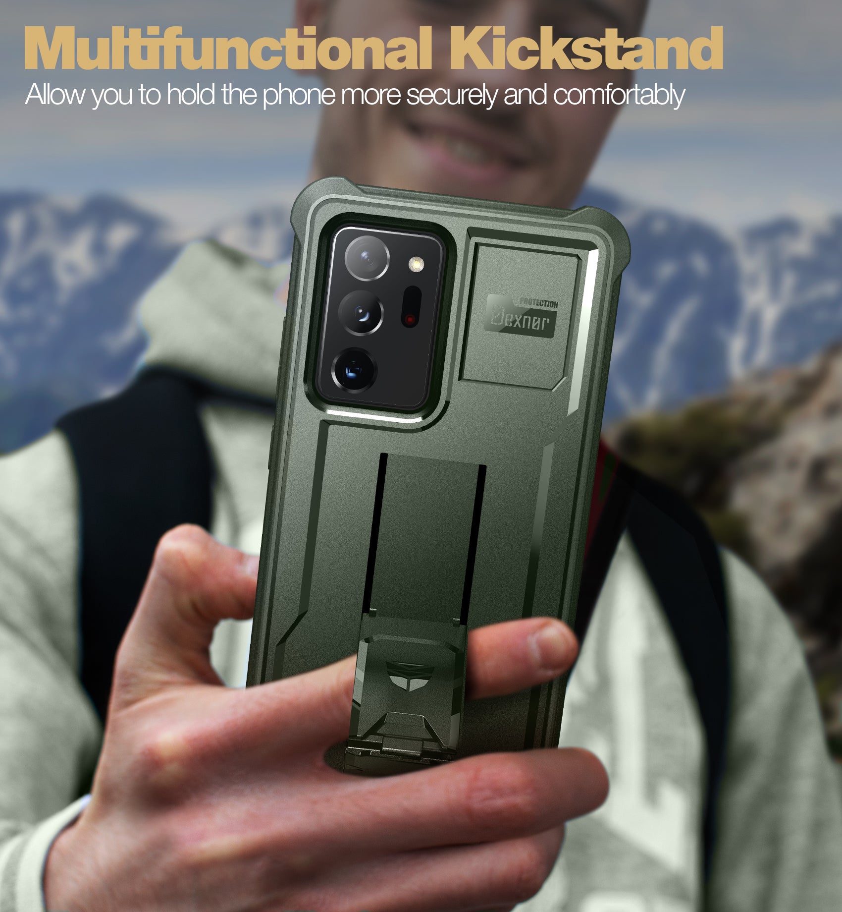 Dexnor Case for Samsung Galaxy Note 20 Ultra With Single Screen Protector Full Body Bumper Kickstand Heavy-duty Shockproof Rugged  Cover.