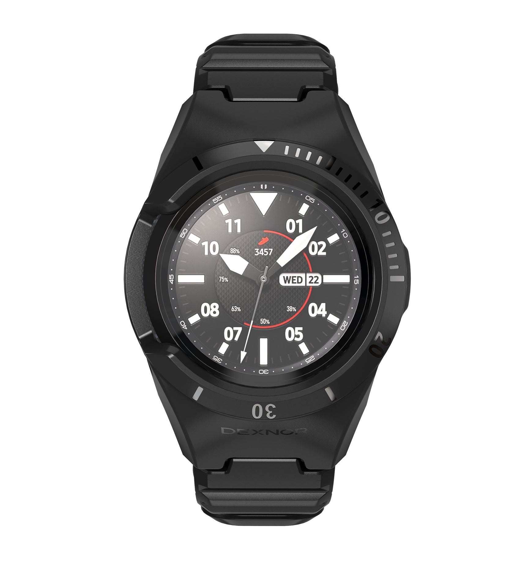 Dexnor Watch Case for Samsung Galaxy Watch 3 [45mm] Full Body Bumper Shockproof Rugged Raised Bezel Snap-on Cover