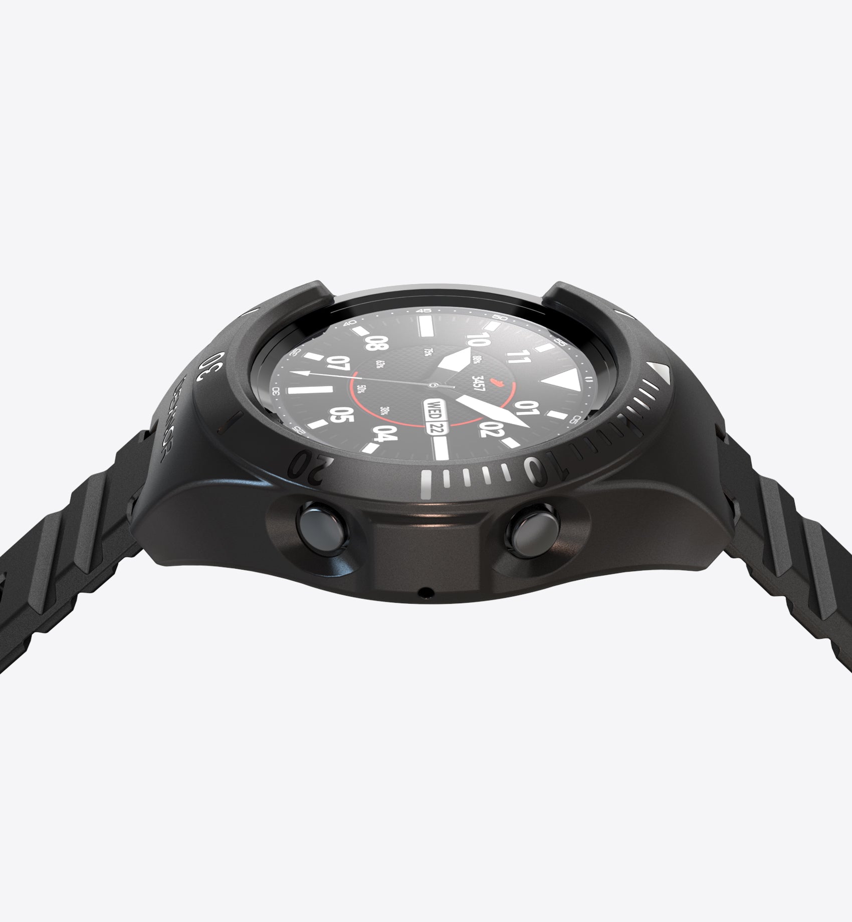 Dexnor Watch Case for Samsung Galaxy Watch 3 [45mm] Full Body Bumper Shockproof Rugged Raised Bezel Snap-on Cover