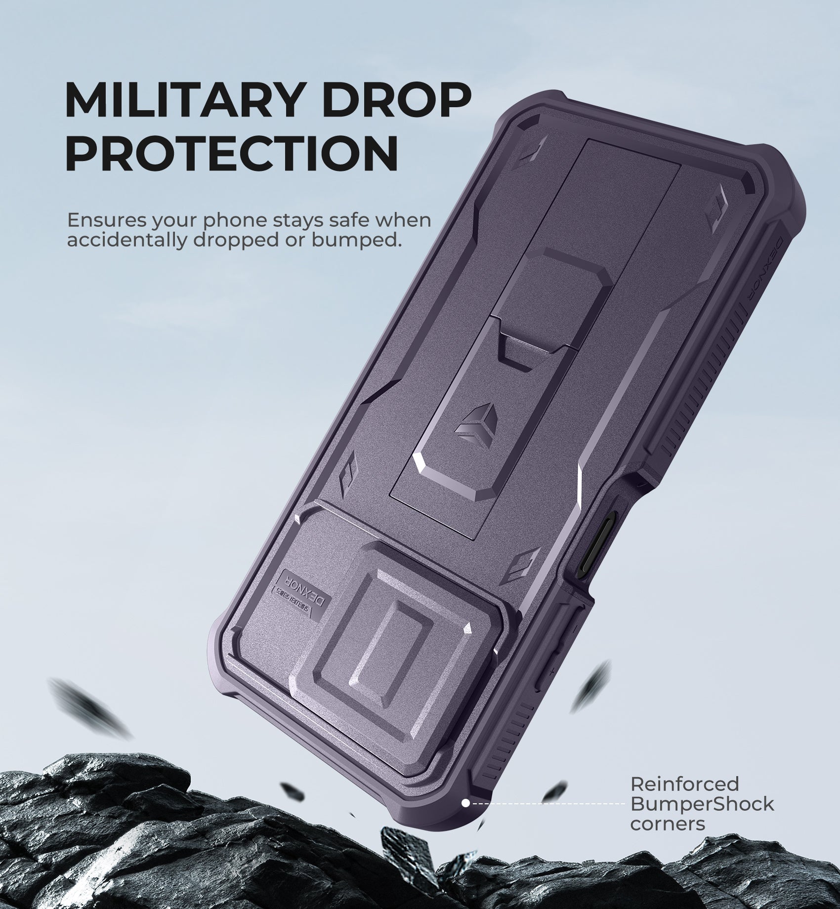 Dexnor Full Body Case for Moto G-Power 5G 2025 With Screen Protector And Slide Camera Bumper Kickstand Heavy-duty Shockproof Cover