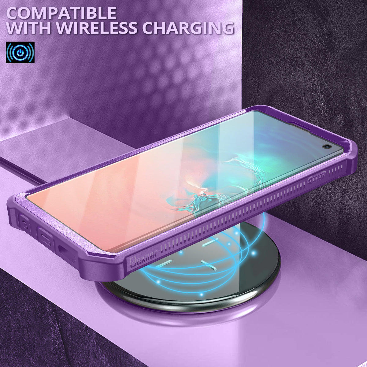Dexnor Case for Samsung Galaxy S10 With Single Screen Protector Full Body Bumper Kickstand Heavy-duty Shockproof Rugged  Cover.
