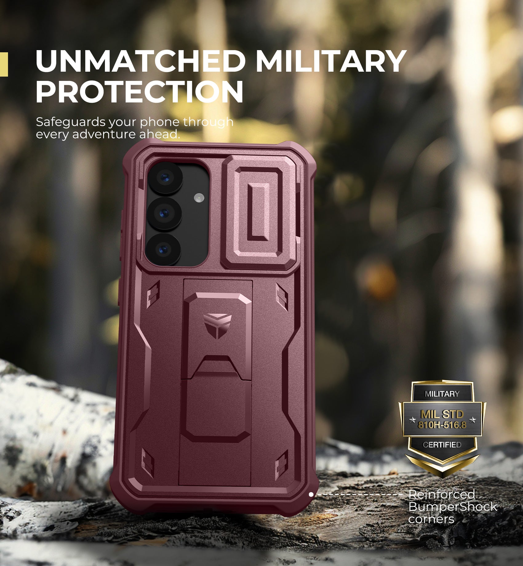 Dexnor Case for Samsung Galaxy S25 Full Body With Screen Protector Slide Camera Bumper Kickstand Heavy-duty Shockproof Rugged Cover.