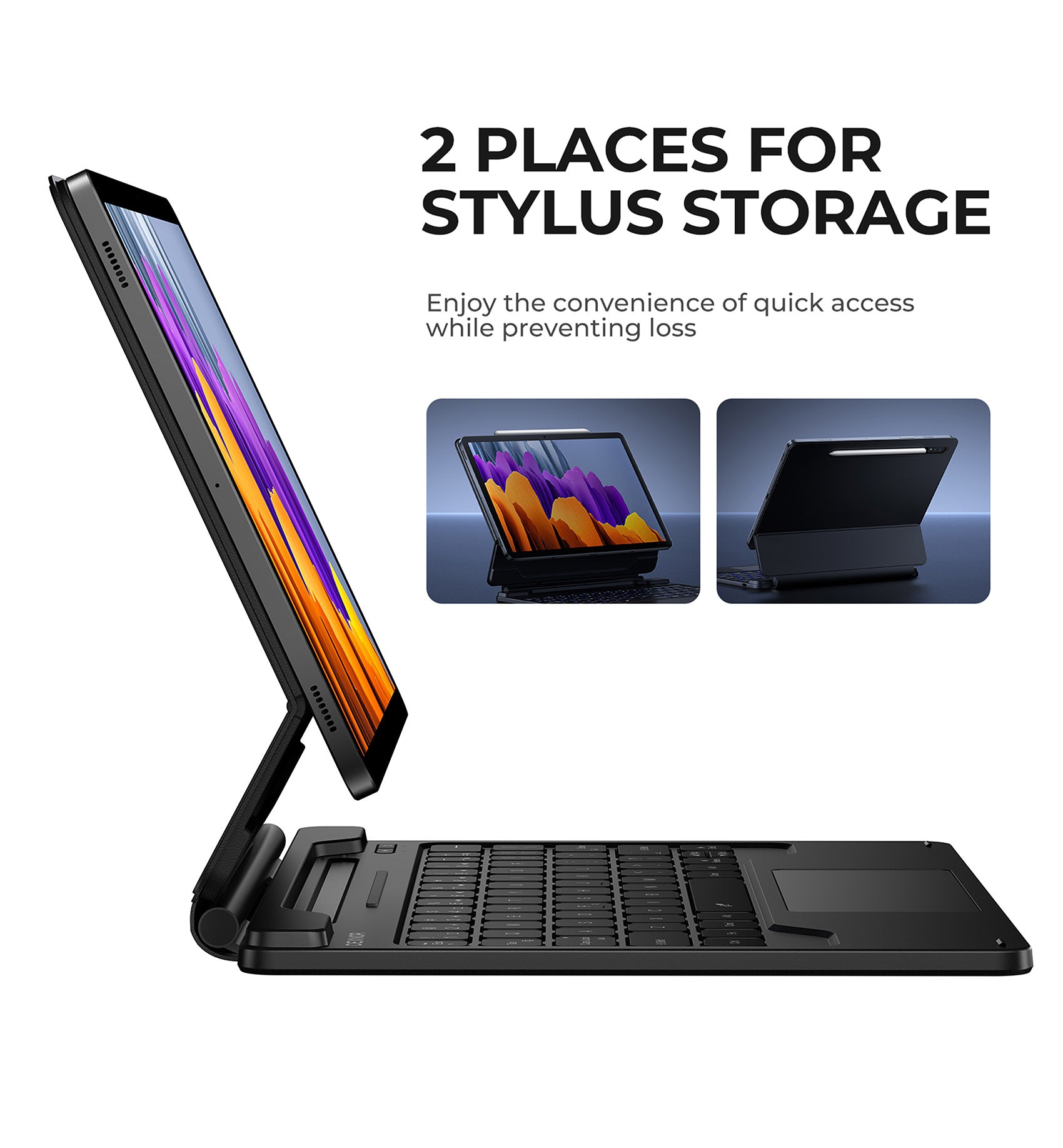 For Samsung Galaxy Tab S7/S8 11 Inch Case with Keyboard Magnetic Floating Cantilever Stand