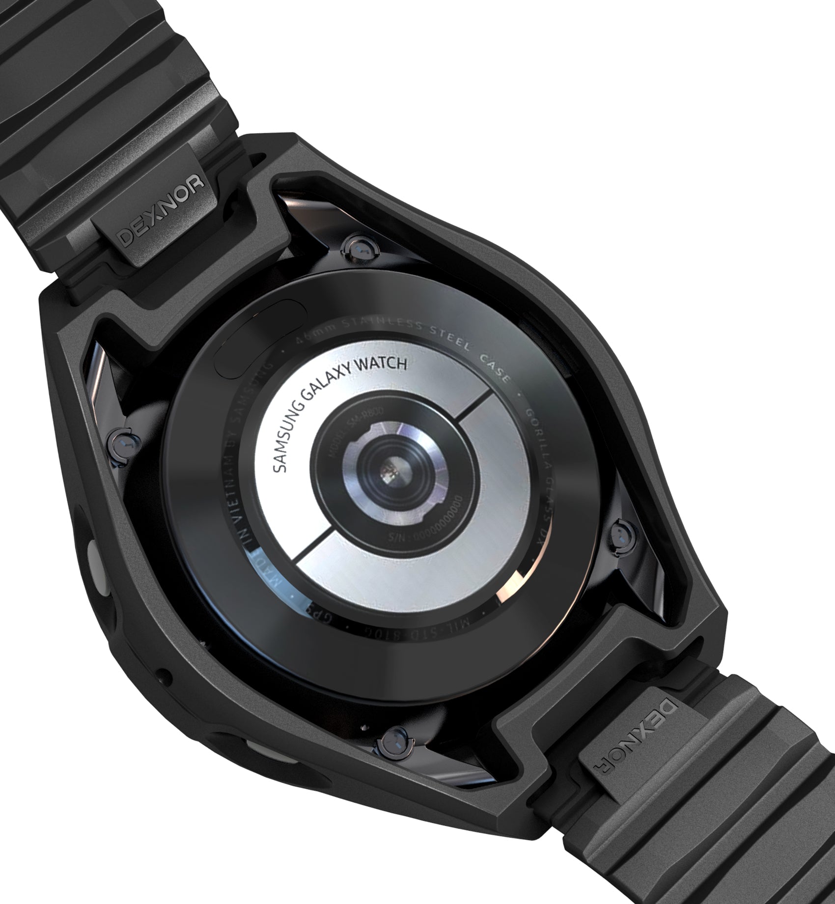 Dexnor Watch Case for Samsung Galaxy Watch 3 [45mm] Full Body Bumper Shockproof Rugged Raised Bezel Snap-on Cover