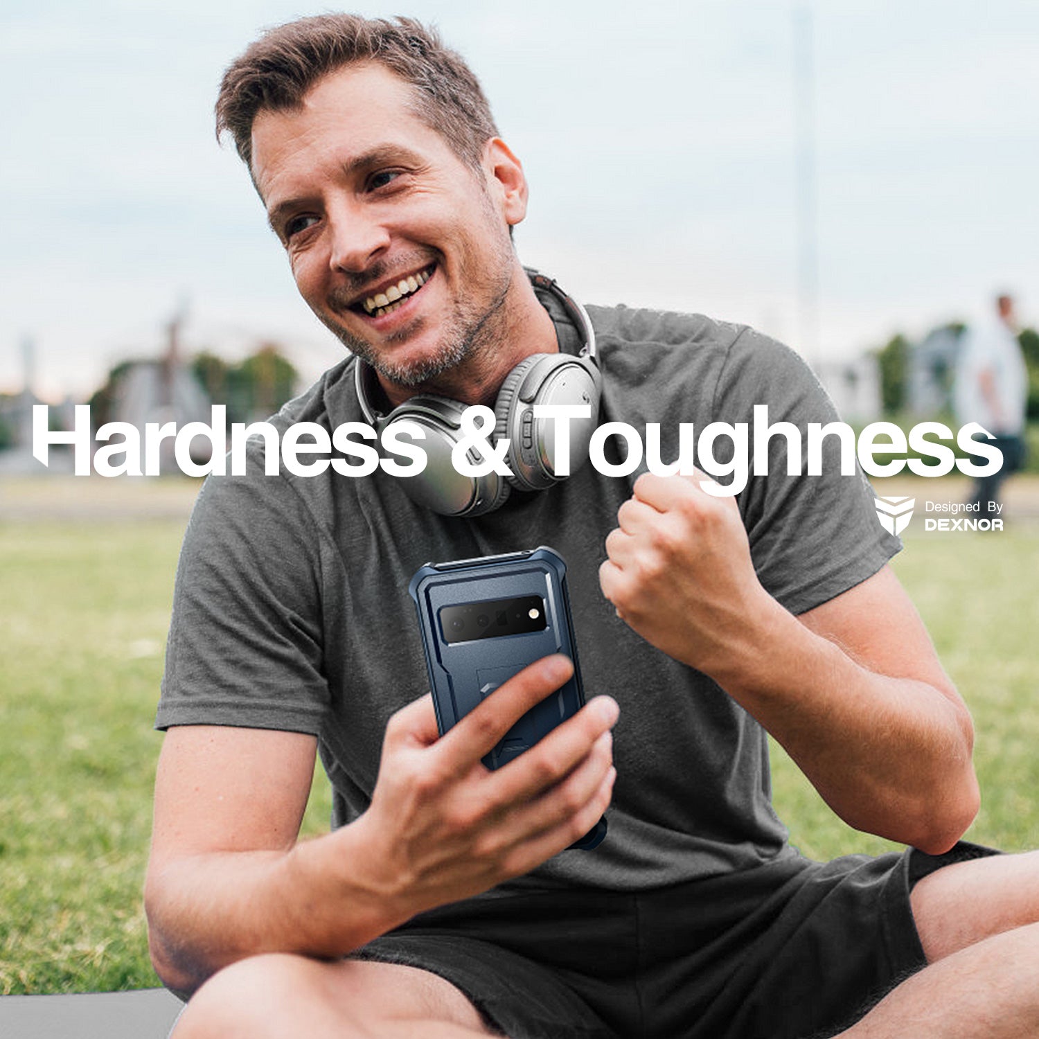 Dexnor Case for Google Pixel 6 Pro 5G With Screen Protector Full Body Bumper Kickstand Heavy-duty Shockproof Rugged Cover.