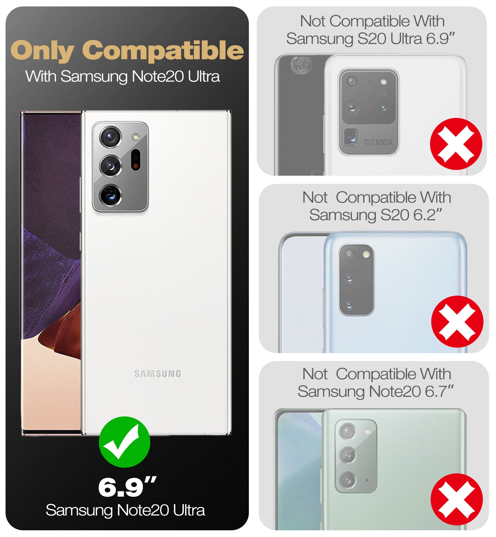 Dexnor Case for Samsung Galaxy Note 20 Ultra With Single Screen Protector Full Body Bumper Kickstand Heavy-duty Shockproof Rugged  Cover.