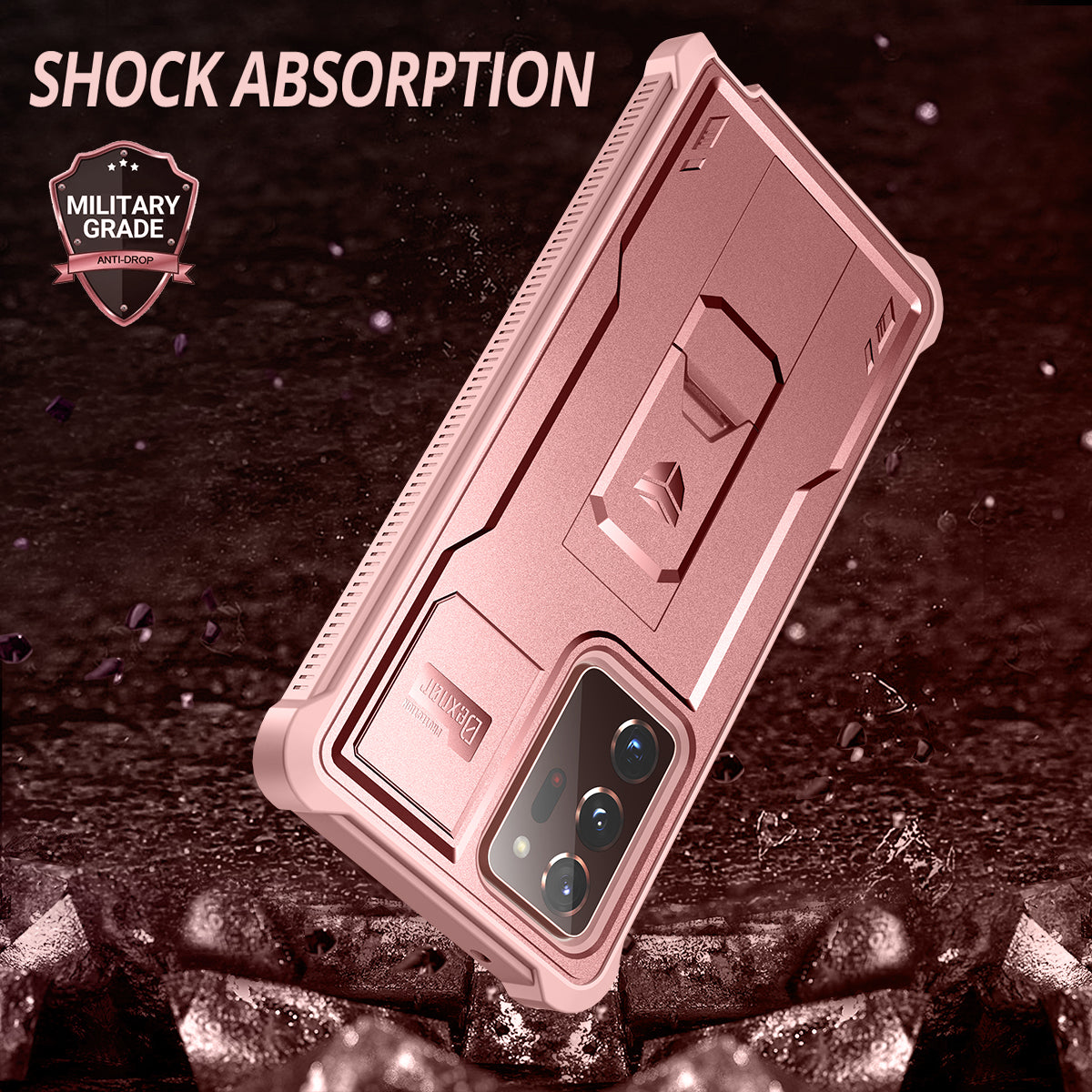 Dexnor Case for Samsung Galaxy Note 20 Ultra With Single Screen Protector Full Body Bumper Kickstand Heavy-duty Shockproof Rugged  Cover.