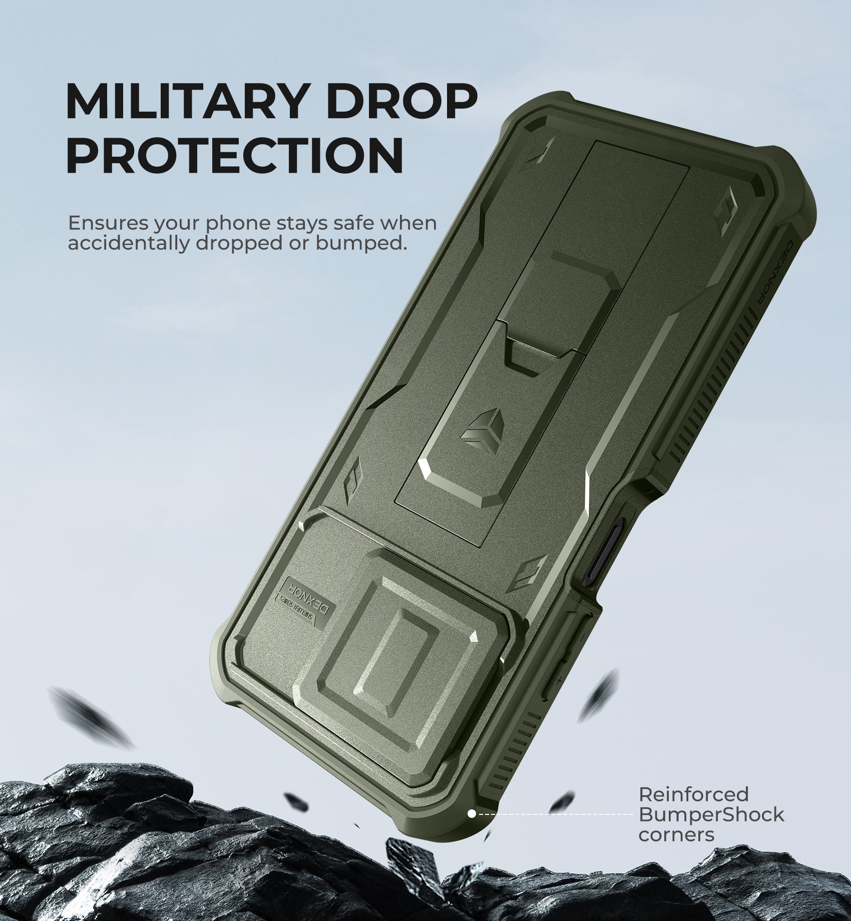 Dexnor Full Body Case for Moto G-Power 5G 2025 With Screen Protector And Slide Camera Bumper Kickstand Heavy-duty Shockproof Cover