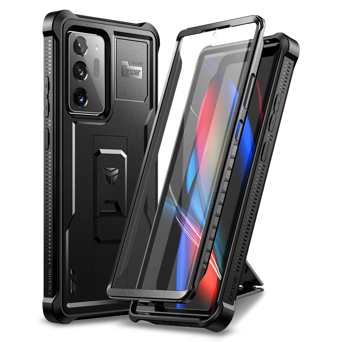Dexnor Case for Samsung Galaxy Note 20 Ultra With Single Screen Protector Full Body Bumper Kickstand Heavy-duty Shockproof Rugged  Cover.