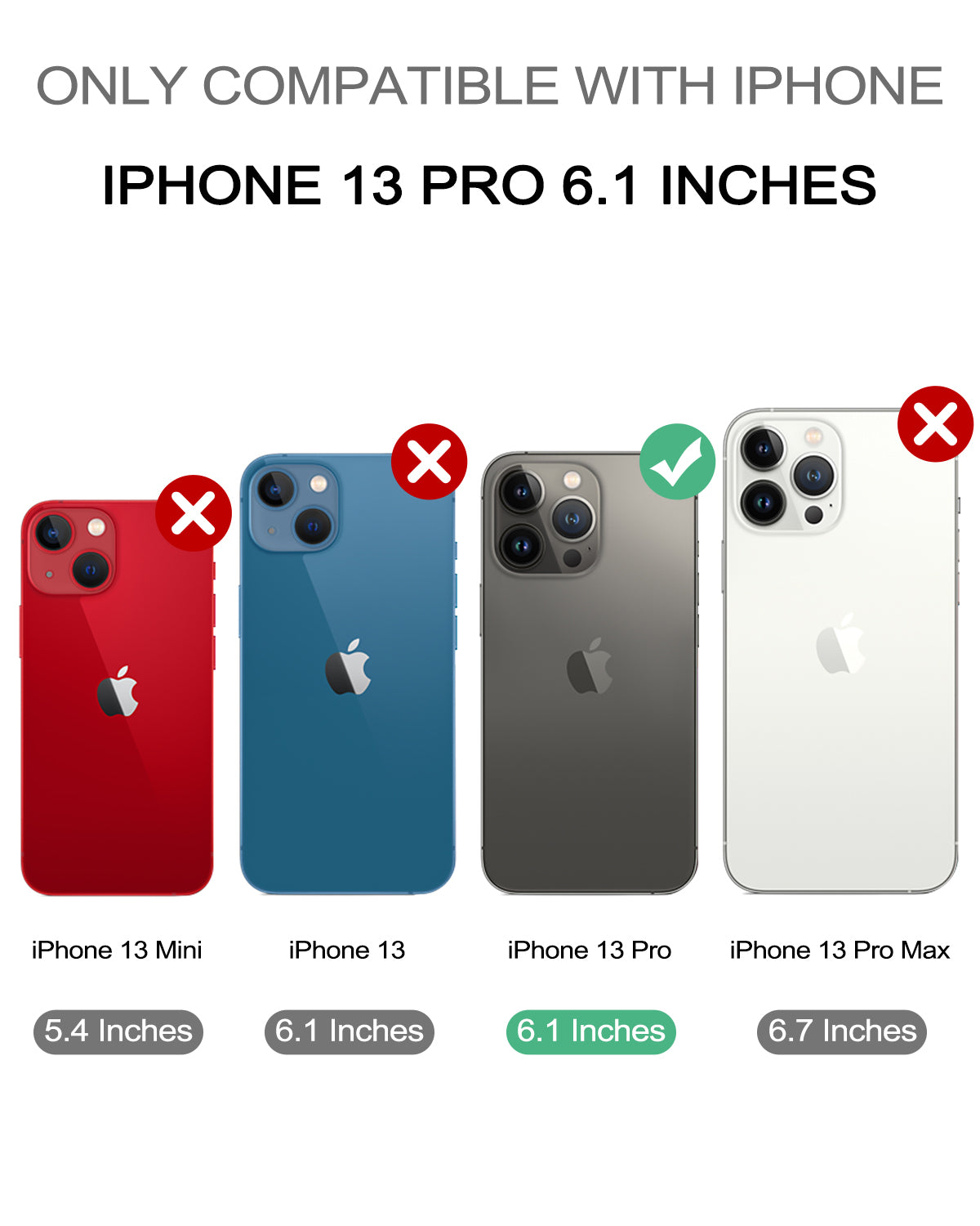 Dexnor for iphone 13 Pro Case With Heavy-duty Shockproof Full Body Built-in Screen Protector Adjustable Kickstand