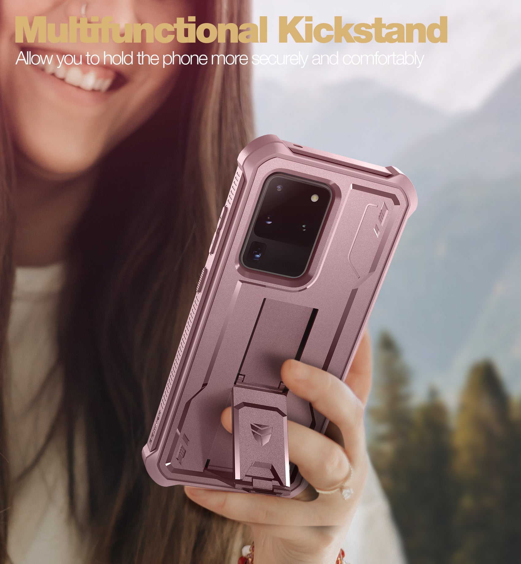 Dexnor Case for Samsung Galaxy S20 Ultra With Single Screen Protector Full Body Bumper Kickstand Heavy-duty Shockproof Rugged Cover.