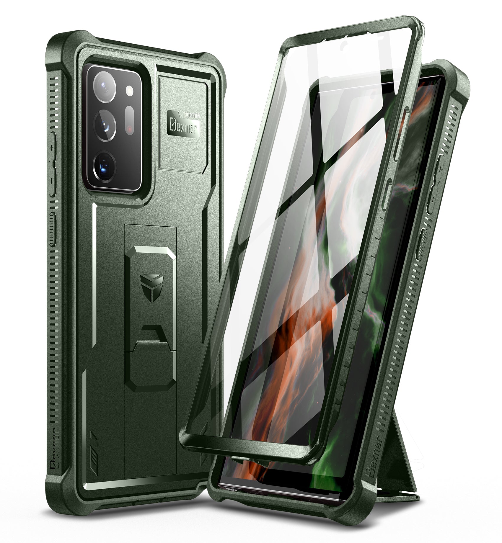 Dexnor Case for Samsung Galaxy Note 20 Ultra With Single Screen Protector Full Body Bumper Kickstand Heavy-duty Shockproof Rugged  Cover.