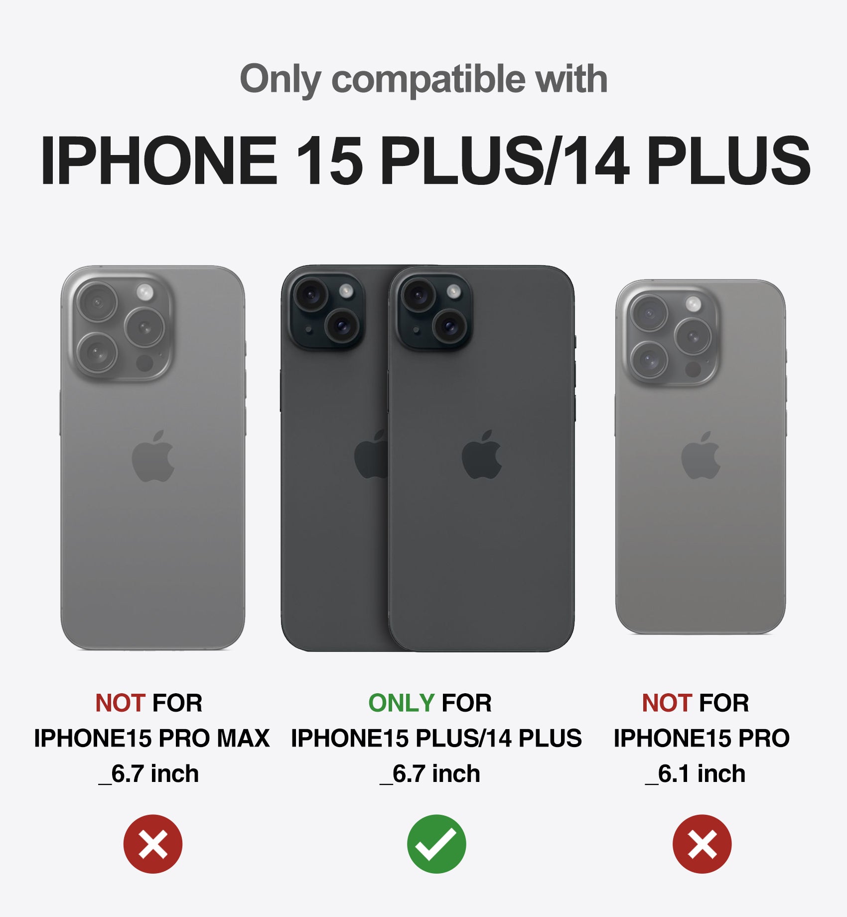 Dexnor for iphone 15Plus /14 Plus Case With MagSafe Heavy-duty Shockproof Full Body Built-in Screen Protector Adjustable Kickstand