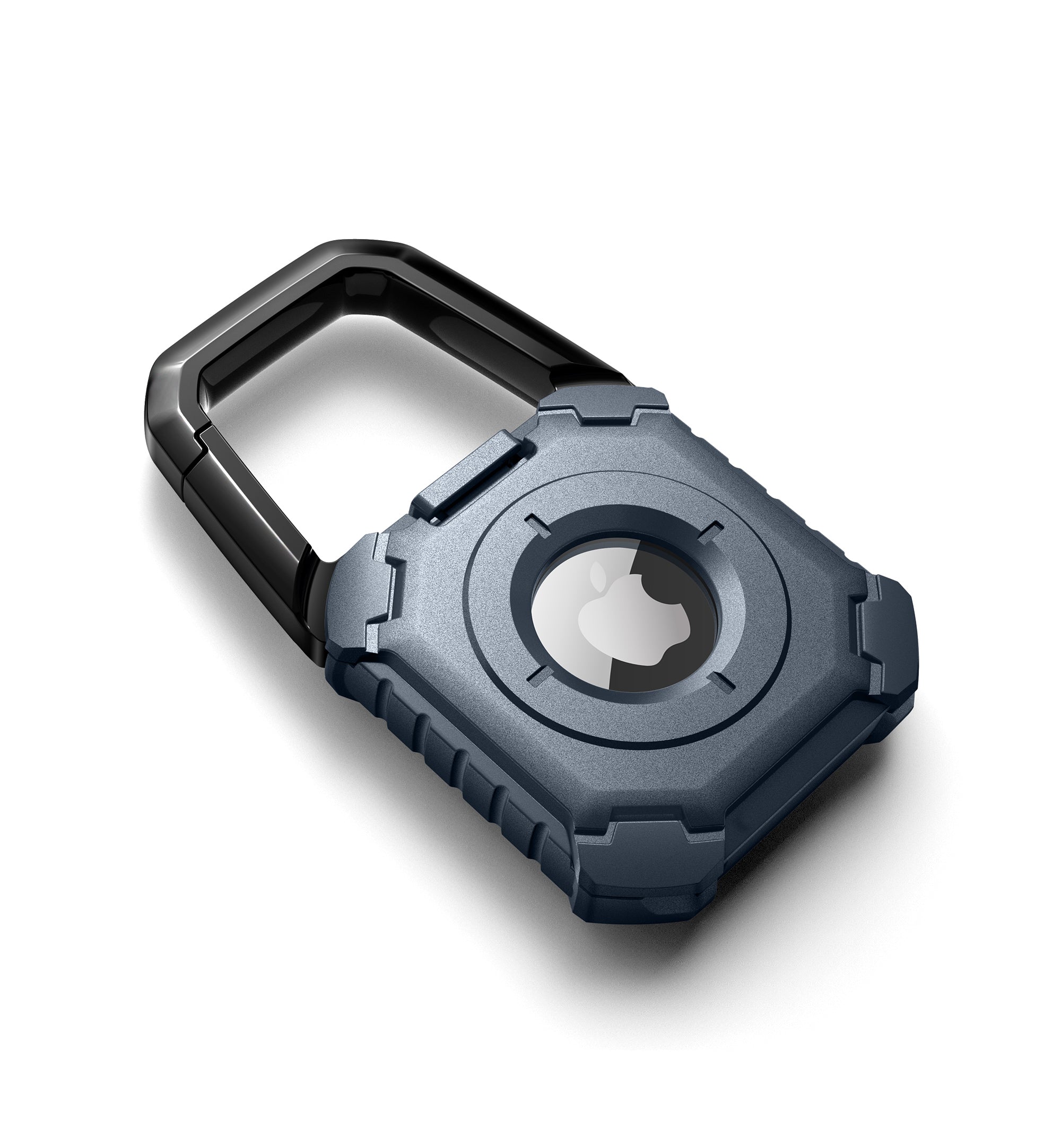 Dexnor Case for Apple AirTag Holder Air Tag Case with Carabiner Locking Design Shockproof Anti Scratch TPU Cases Holders with Open Face Raised Edge for AirTag Accessory for Keys Pets Luggage