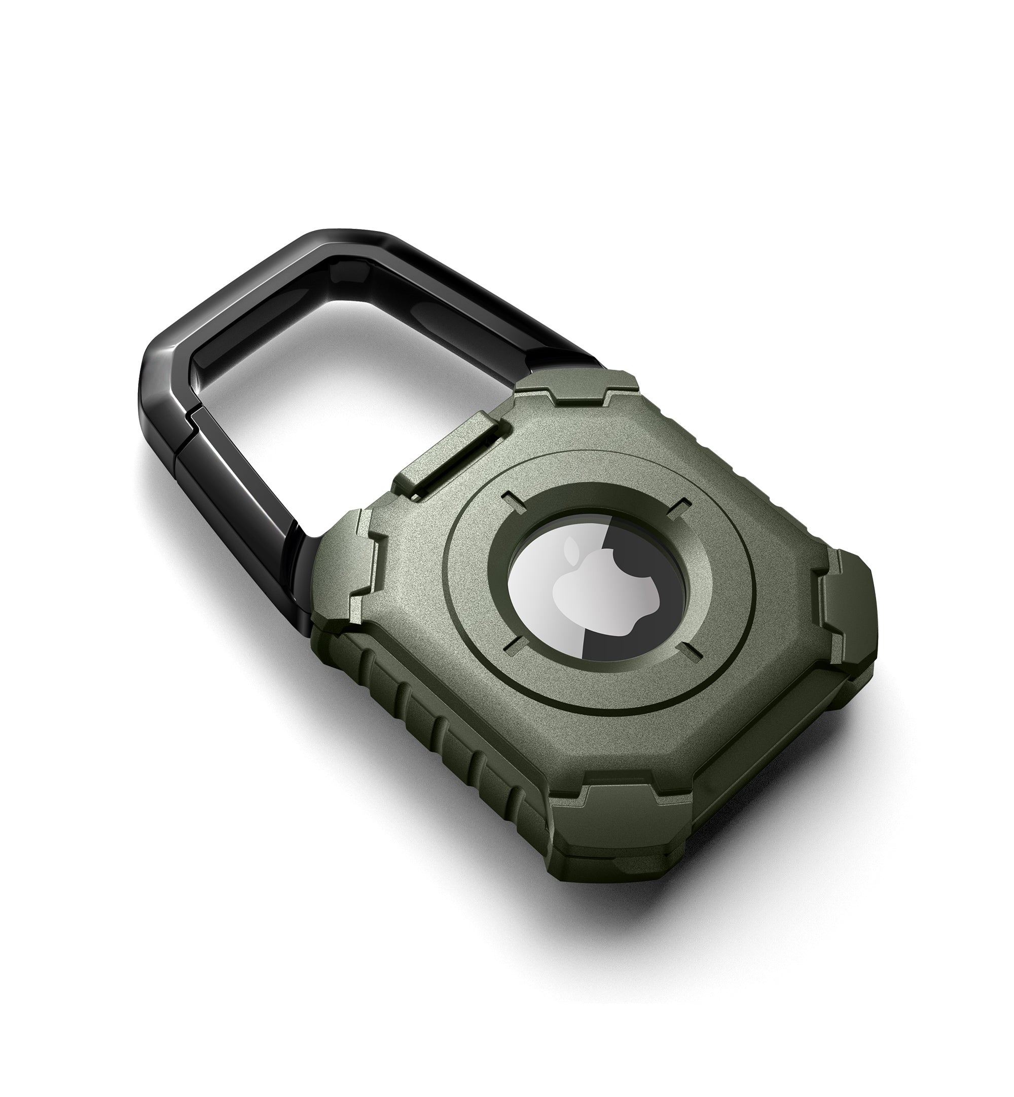 Dexnor Case for Apple AirTag Holder Air Tag Case with Carabiner Locking Design Shockproof Anti Scratch TPU Cases Holders with Open Face Raised Edge for AirTag Accessory for Keys Pets Luggage