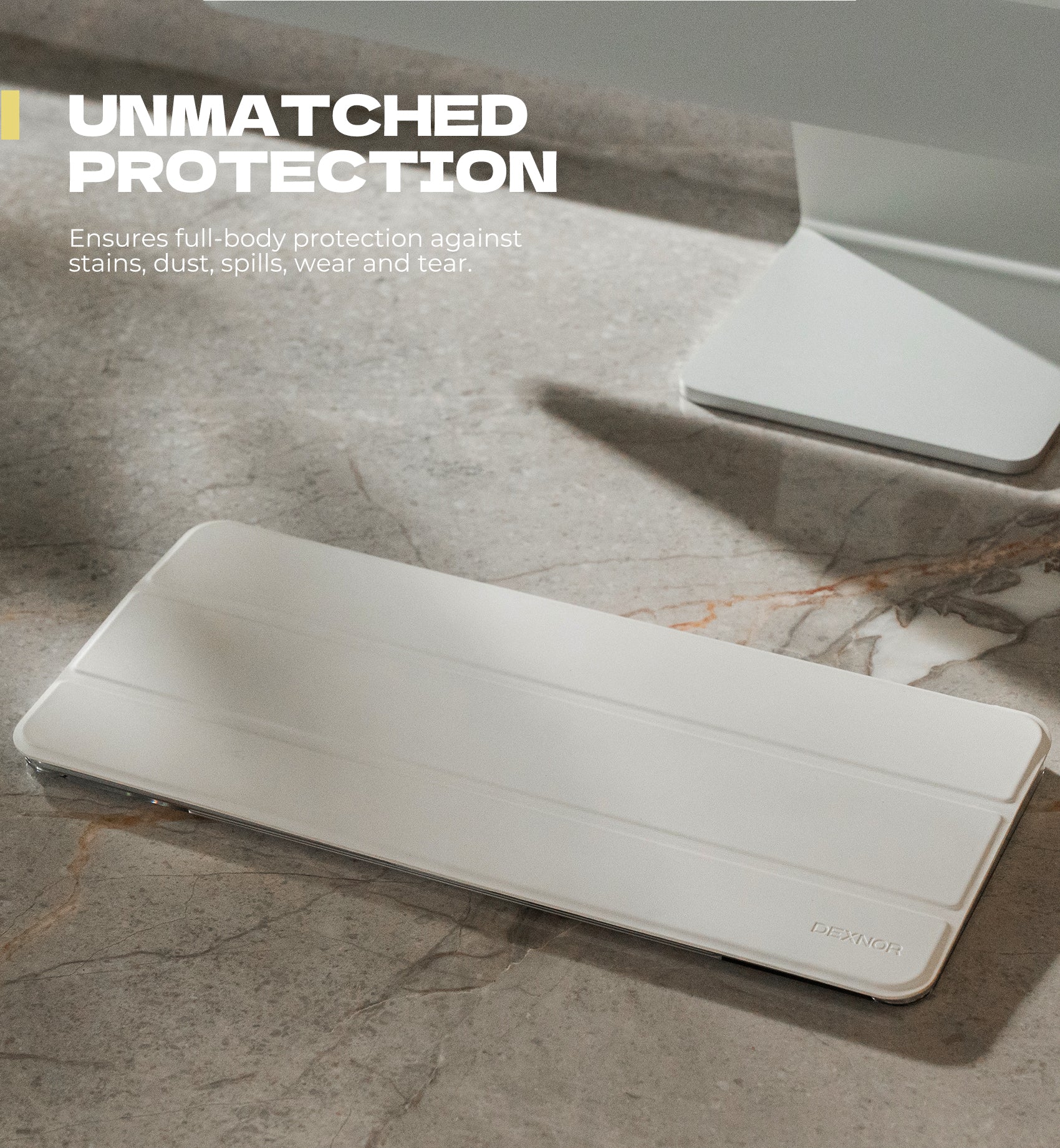 Dexnor Case for Apple Magic Keyboard with Lock Key 2021 Dust Proof Protective Slim Leather Keyboard Cover with Magnetic Closure Adjustable Typing Angles Without Numeric Keypad