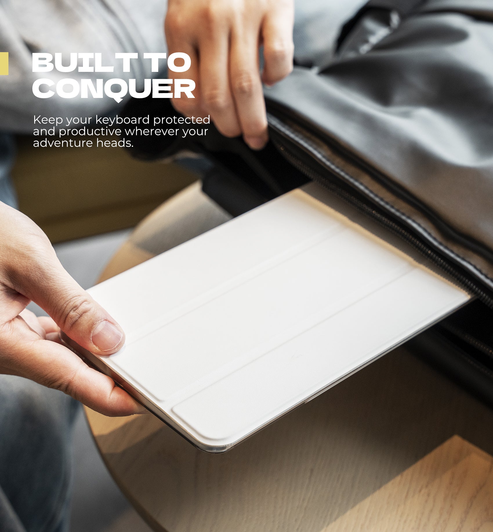 Dexnor Case for Apple Magic Keyboard with Lock Key 2024 Dust Proof Protective Slim Leather Keyboard Cover with Magnetic Closure Adjustable Typing Angles Without Numeric Keypad