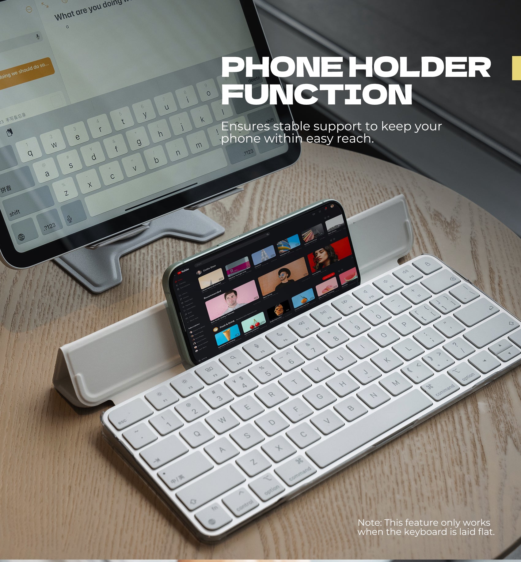 Dexnor Case for Apple Magic Keyboard with Touch ID 2024 Dust Proof Protective Slim Leather Keyboard Cover with Magnetic Closure Adjustable Typing Angles Without Numeric Keypad