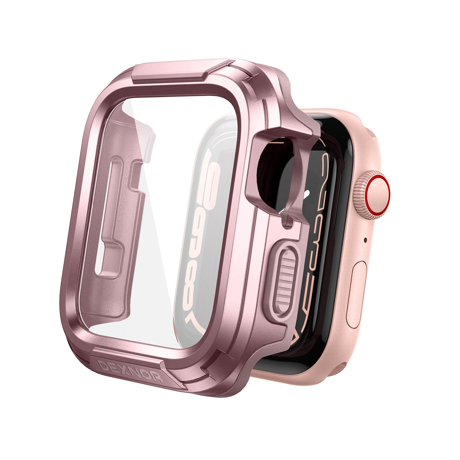 Dexnor Case for Apple Watch Series SE 42mm Series 6 42mm Series 5 42mm Series 4 42mm Series3 42mm Series 2 Series1 42mm Protective Case with Bulit-in Screen Protector 2 in 1 Overall Guard Case Cover