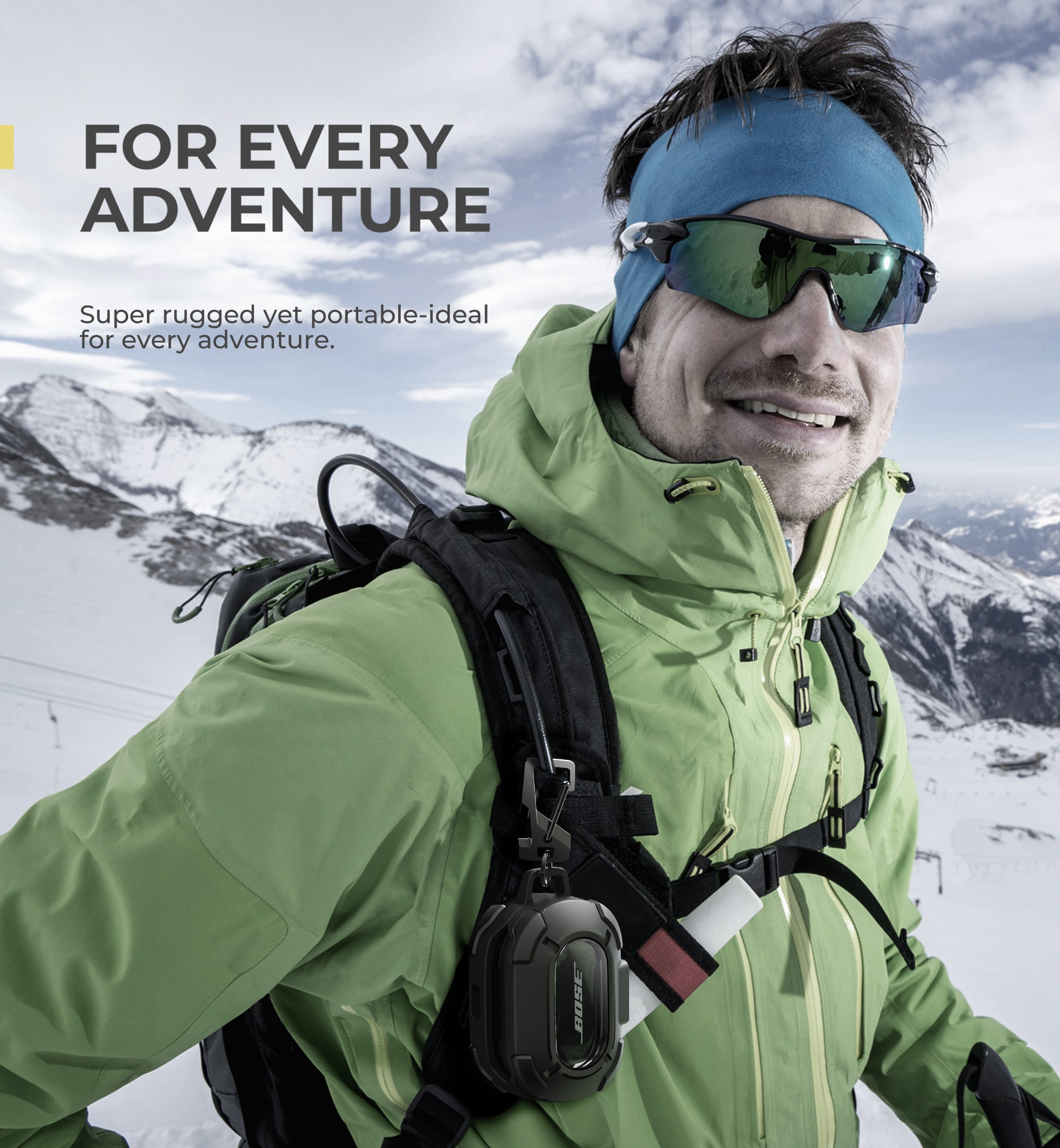 Dexnor Case for Bose QuietComfort Earbuds 2024 with Drop-Proof Lock Shockproof Rugged Bumper Cover with Carabiner Keyring Charger not Included