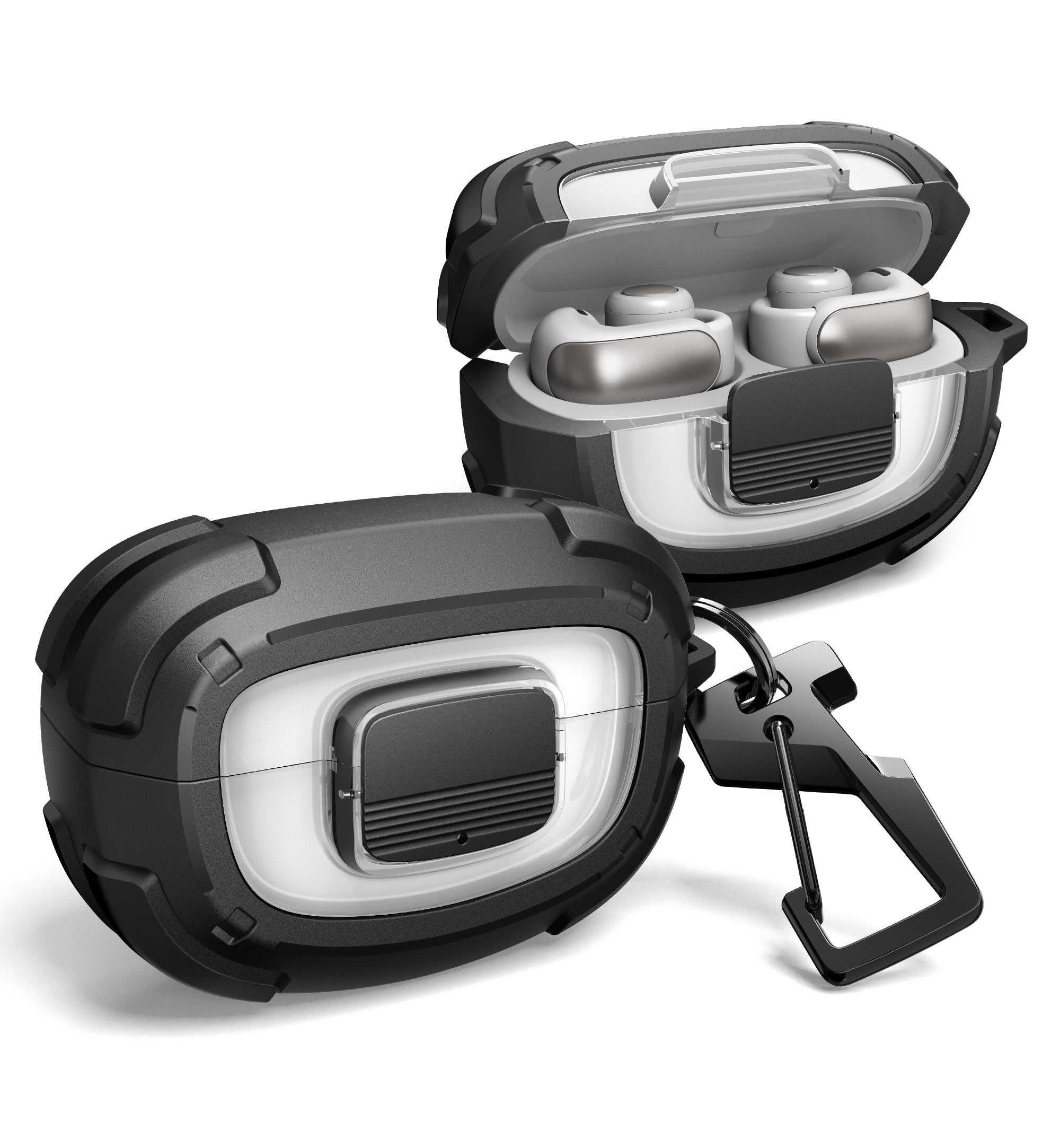 Dexnor Case for Bose Ultra Open 2024 with Drop-Proof Lock Shockproof Rugged Bumper Cases Protective Cover with Carabiner Keyring Cleaner Kit