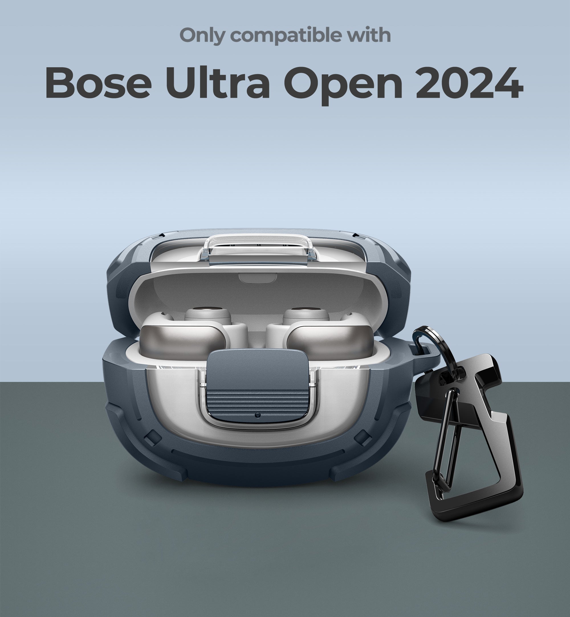 Dexnor Case for Bose Ultra Open 2024 with Drop-Proof Lock Shockproof Rugged Bumper Cases Protective Cover with Carabiner Keyring Cleaner Kit