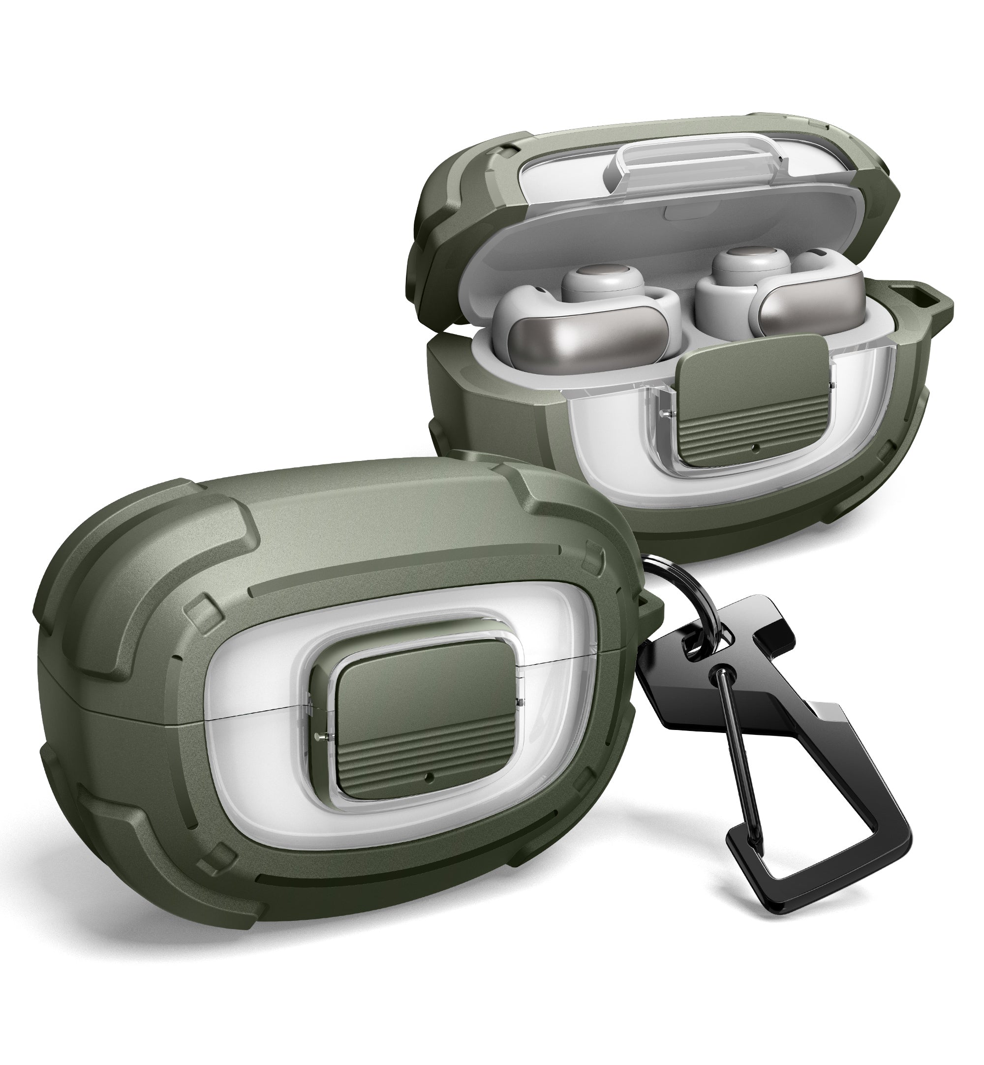 Dexnor Case for Bose Ultra Open 2024 with Drop-Proof Lock Shockproof Rugged Bumper Cases Protective Cover with Carabiner Keyring Cleaner Kit