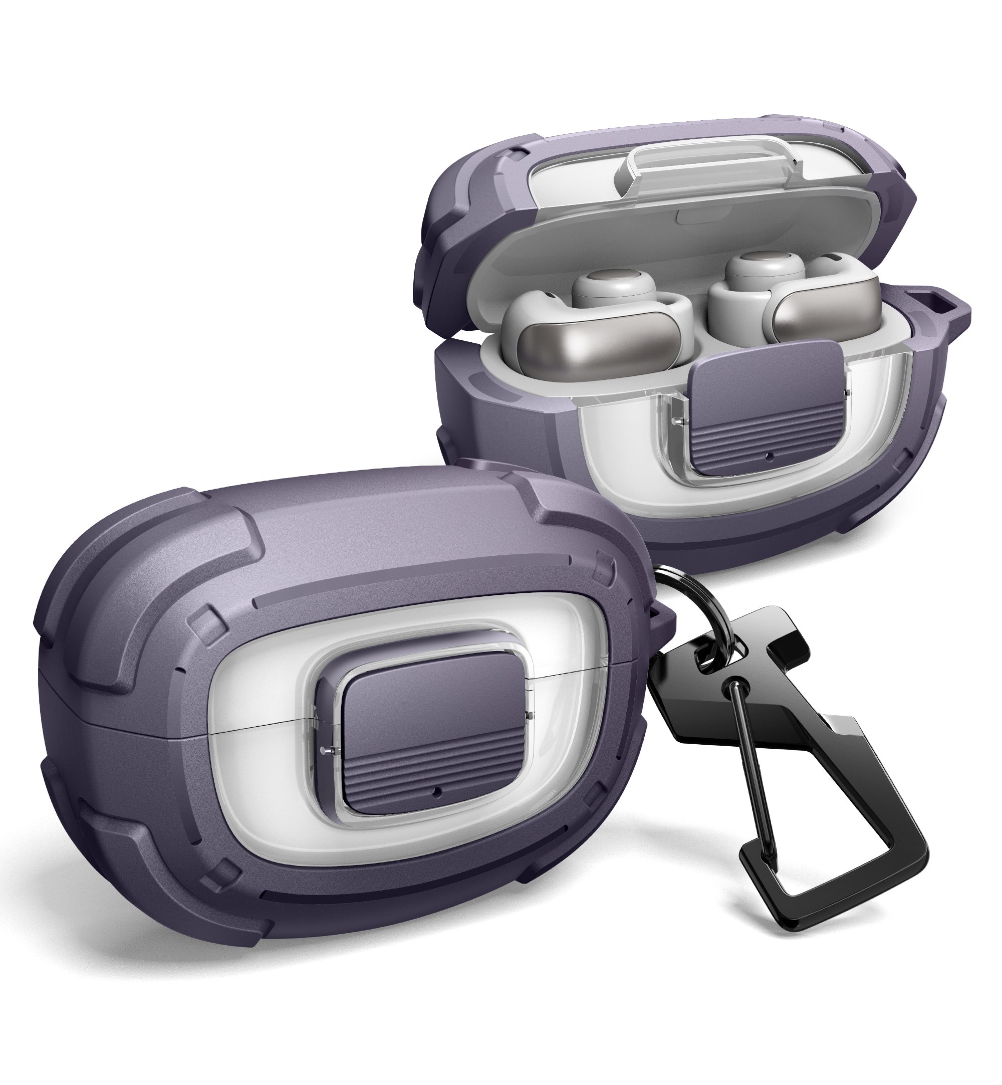 Dexnor Case for Bose Ultra Open 2024 with Drop-Proof Lock Shockproof Rugged Bumper Cases Protective Cover with Carabiner Keyring Cleaner Kit