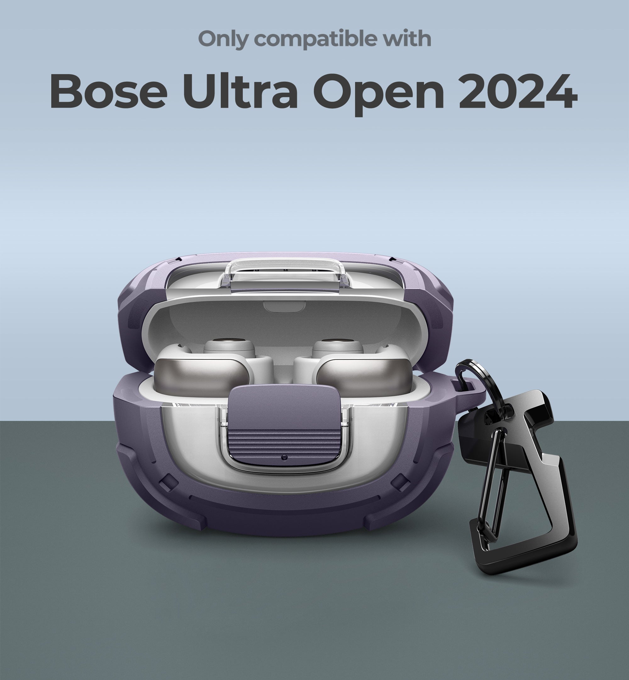 Dexnor Case for Bose Ultra Open 2024 with Drop-Proof Lock Shockproof Rugged Bumper Cases Protective Cover with Carabiner Keyring Cleaner Kit