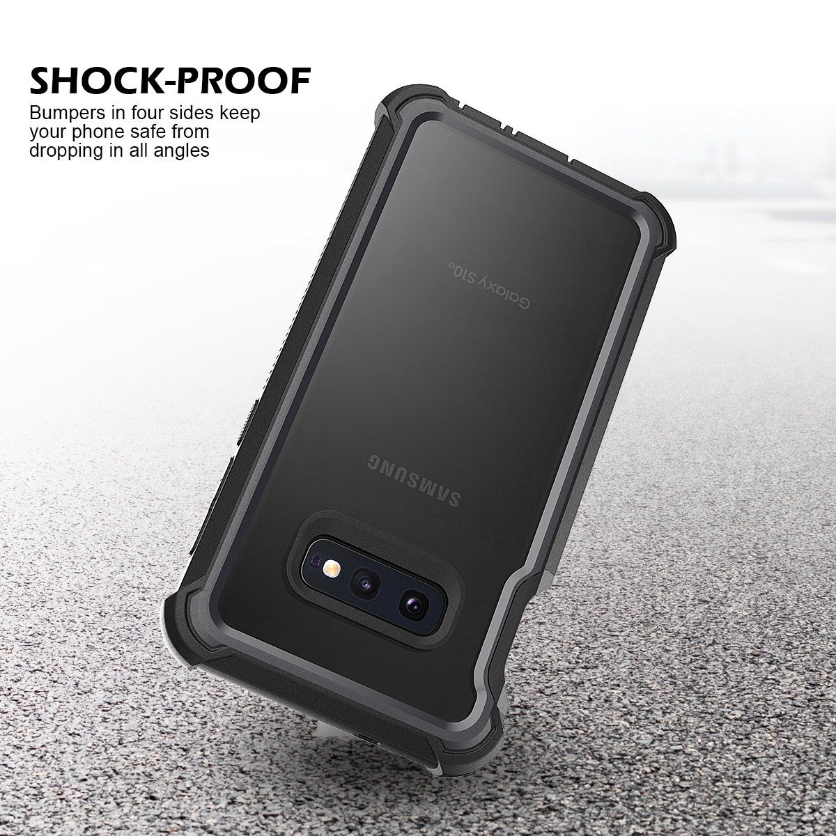 Dexnor Case for Samsung Galaxy S10E with Built-in Screen Protector Clear Rugged Full Body Protective Shockproof Hard Back Defender Dual Layer Heavy Duty Bumper Cover