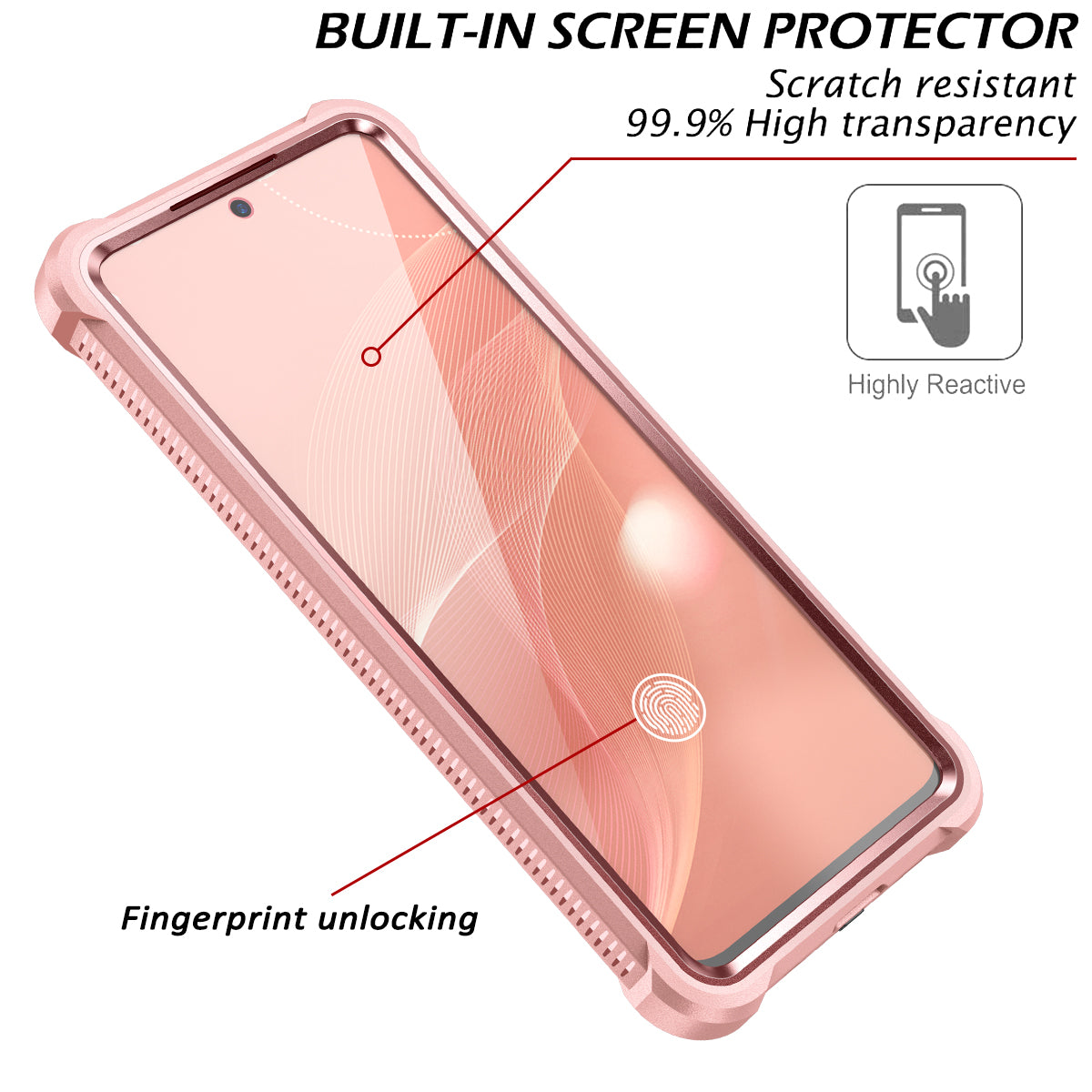 Dexnor Case for Samsung Galaxy S9 Plus with Screen Protector Electroplated Frame Clear Back Cover Rugged 360 Full Body Protective Shockproof Heavy Duty Bumper for Women
