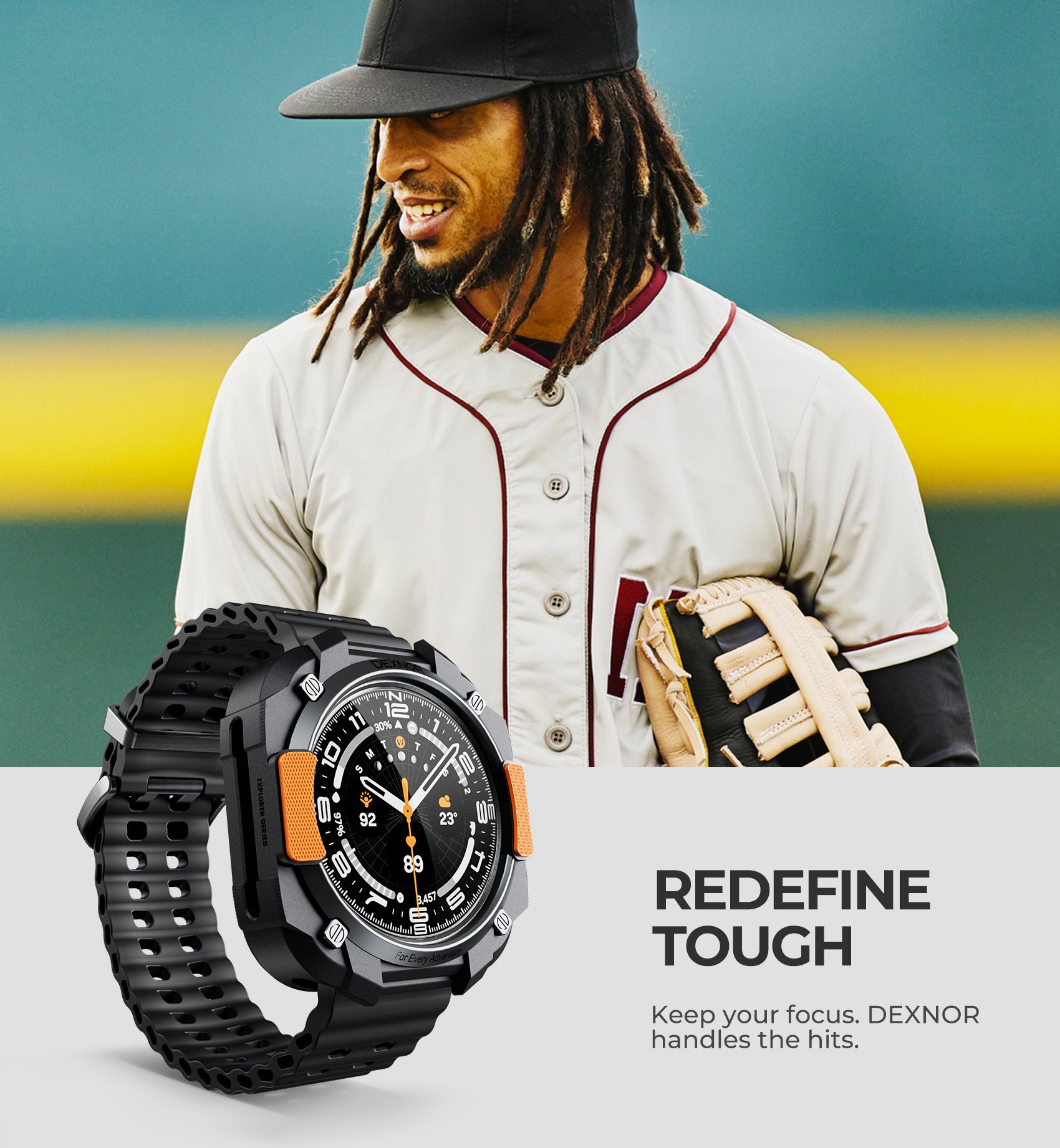 Dexnor Case for Samsung Galaxy Watch Ultra 47mm 2025 Durable Shockproof TPU Bumper Cover for Outdoor Adventure