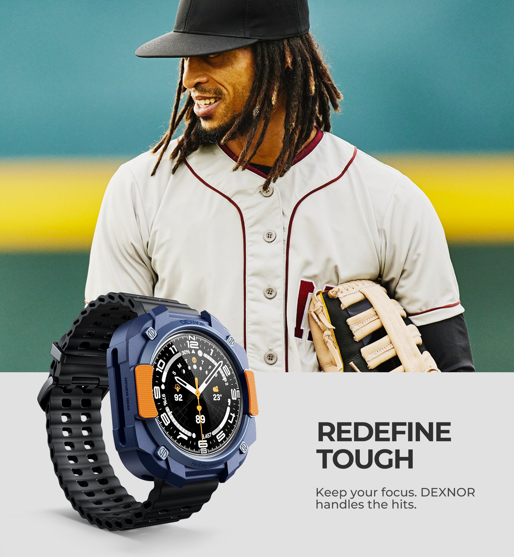 Dexnor Case for Samsung Galaxy Watch Ultra 47mm 2025 Durable Shockproof TPU Bumper Cover for Outdoor Adventure