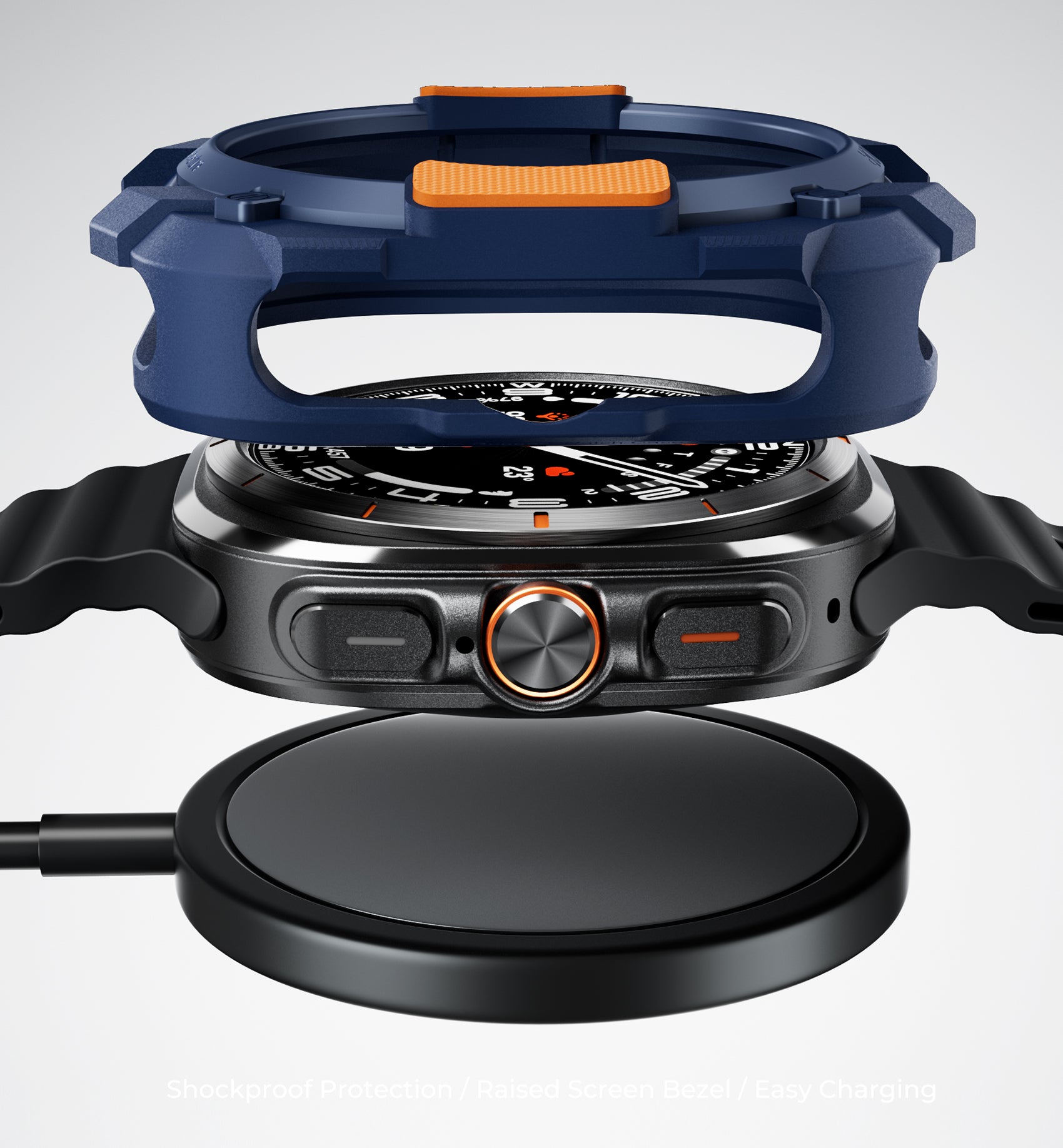 Dexnor Case for Samsung Galaxy Watch Ultra 47mm 2025 Durable Shockproof TPU Bumper Cover for Outdoor Adventure