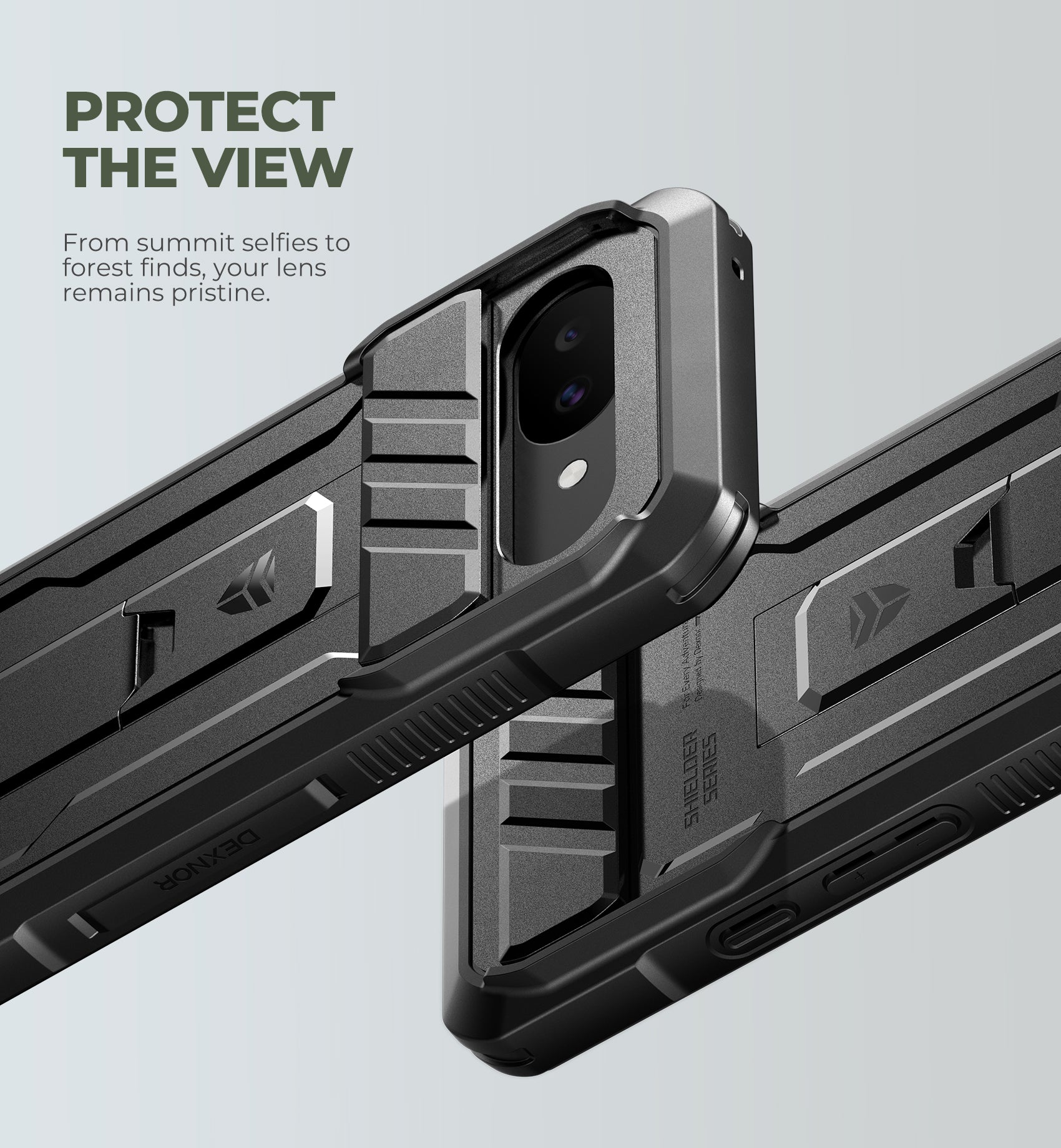 Dexnor Case for Google Pixel 10a with Slide Camera Cover 2 Front Frames Built-in Screen Protector Kickstand Full-body Shockproof Protective Cover Heavy-duty Rugged Bumper