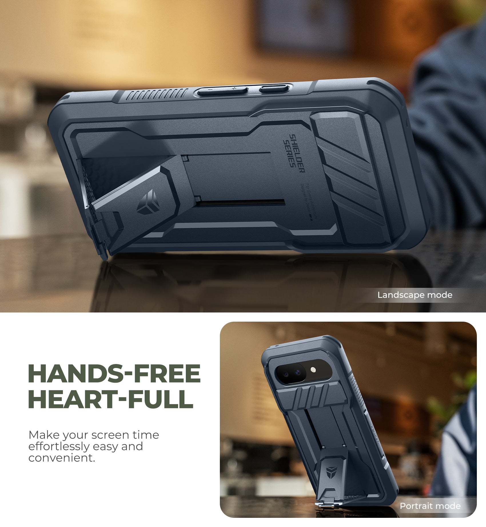 Dexnor Case for Google Pixel 10a with Slide Camera Cover 2 Front Frames Built-in Screen Protector Kickstand Full-body Shockproof Protective Cover Heavy-duty Rugged Bumper