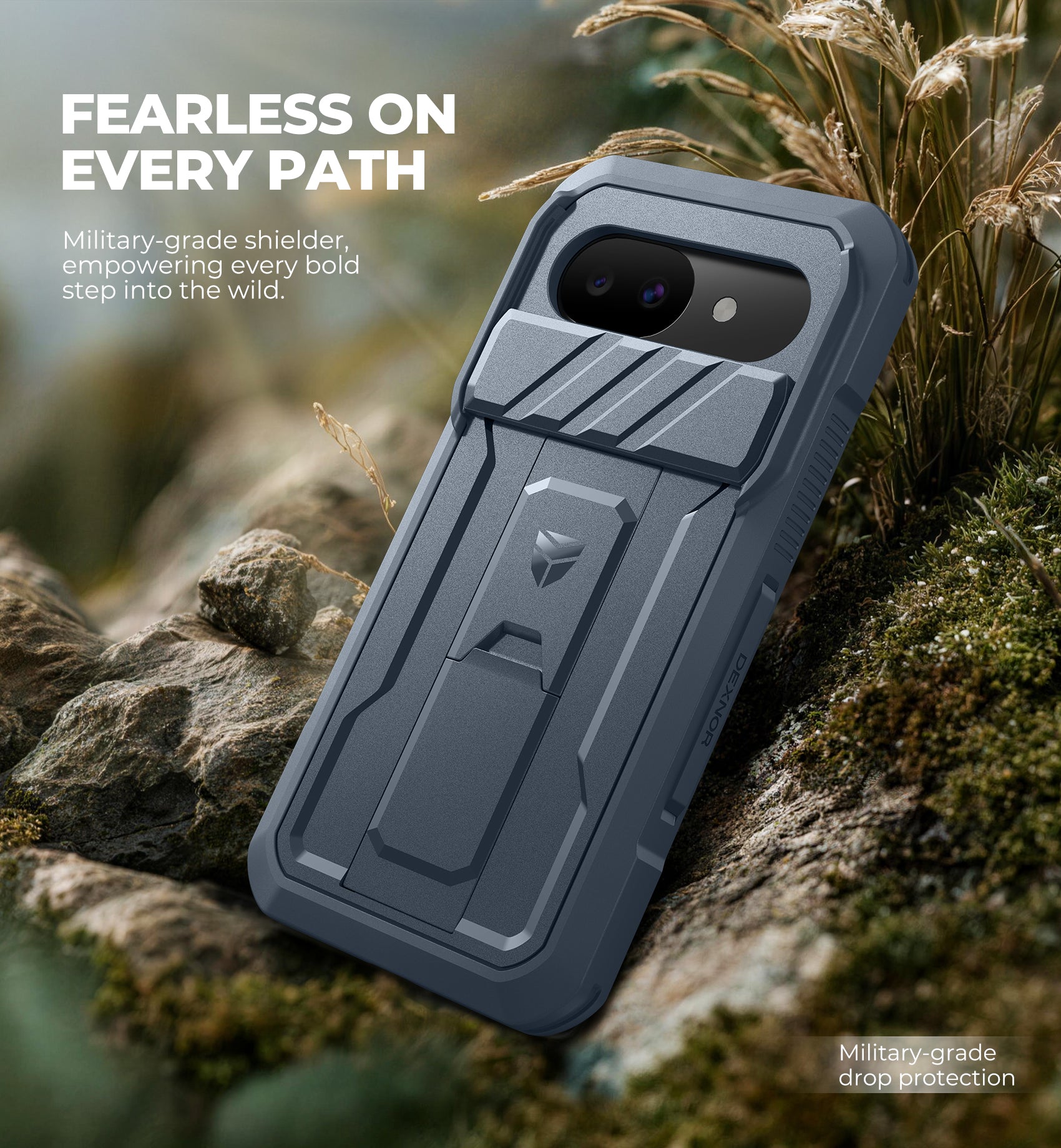 Dexnor Case for Google Pixel 10a with Slide Camera Cover 2 Front Frames Built-in Screen Protector Kickstand Full-body Shockproof Protective Cover Heavy-duty Rugged Bumper